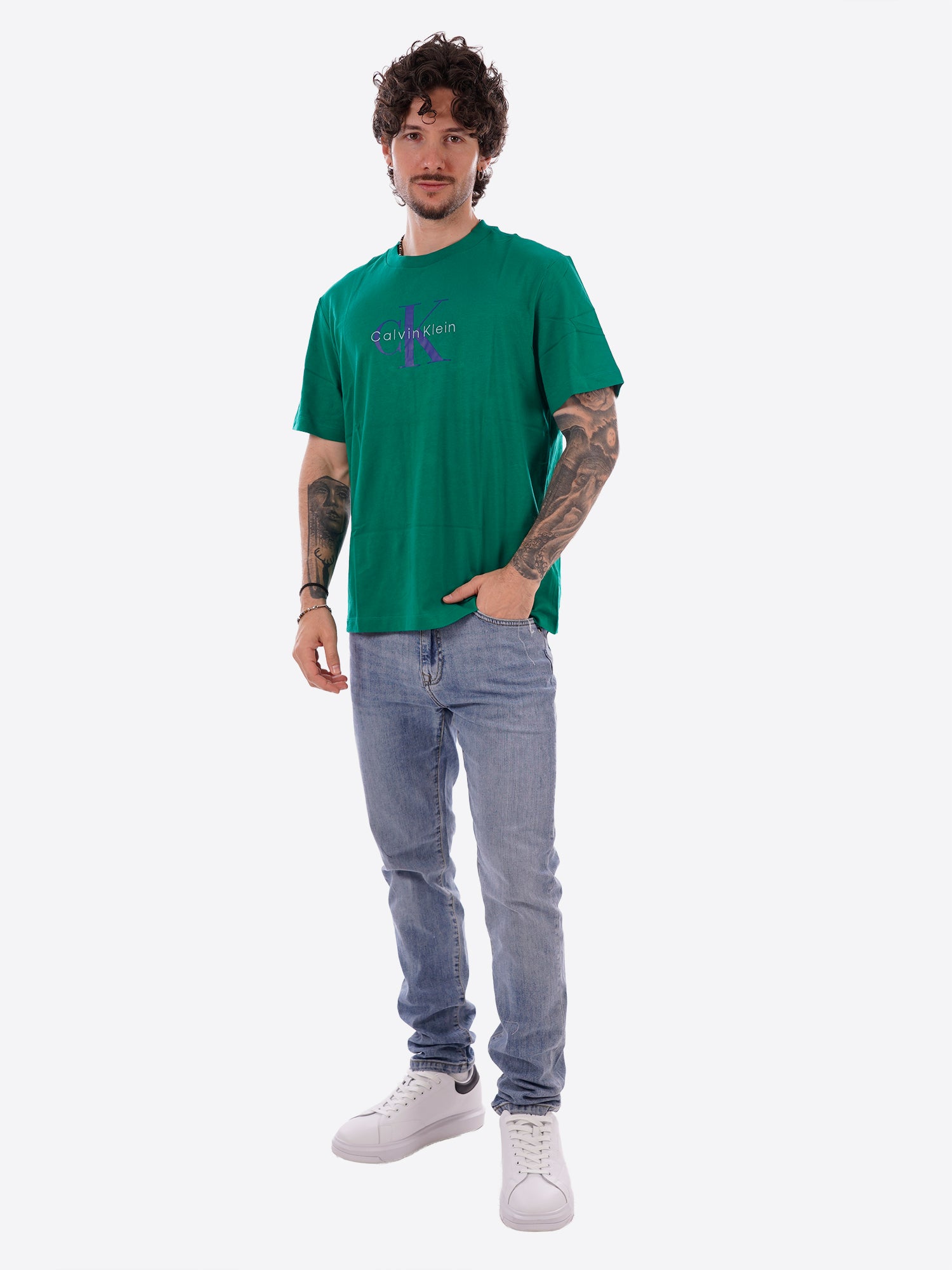 T-shirt CALVIN KLEIN da Uomo - verde LV04RB862GL4G