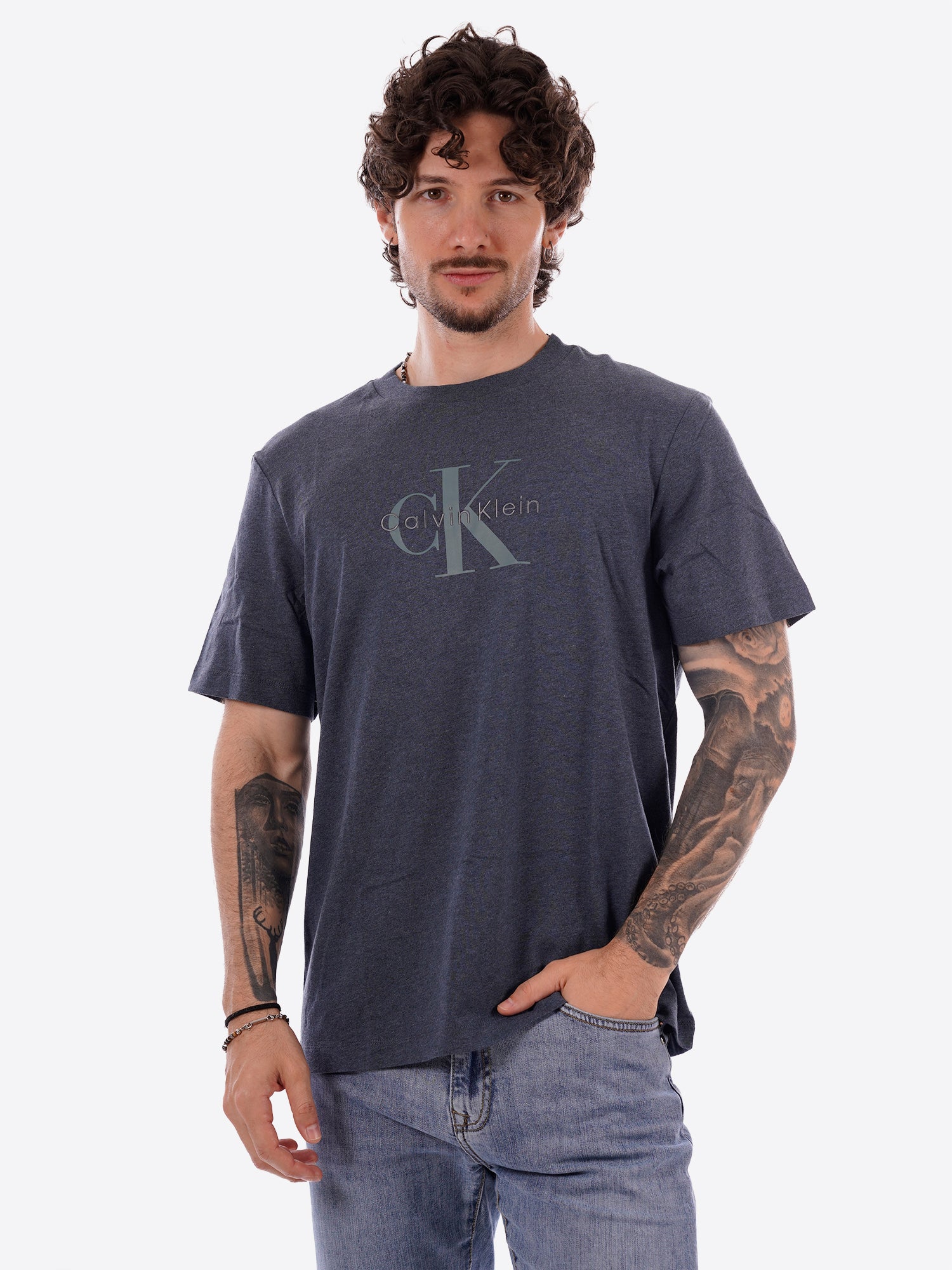 T-shirt CALVIN KLEIN da Uomo - blu LV04RB862GR9F