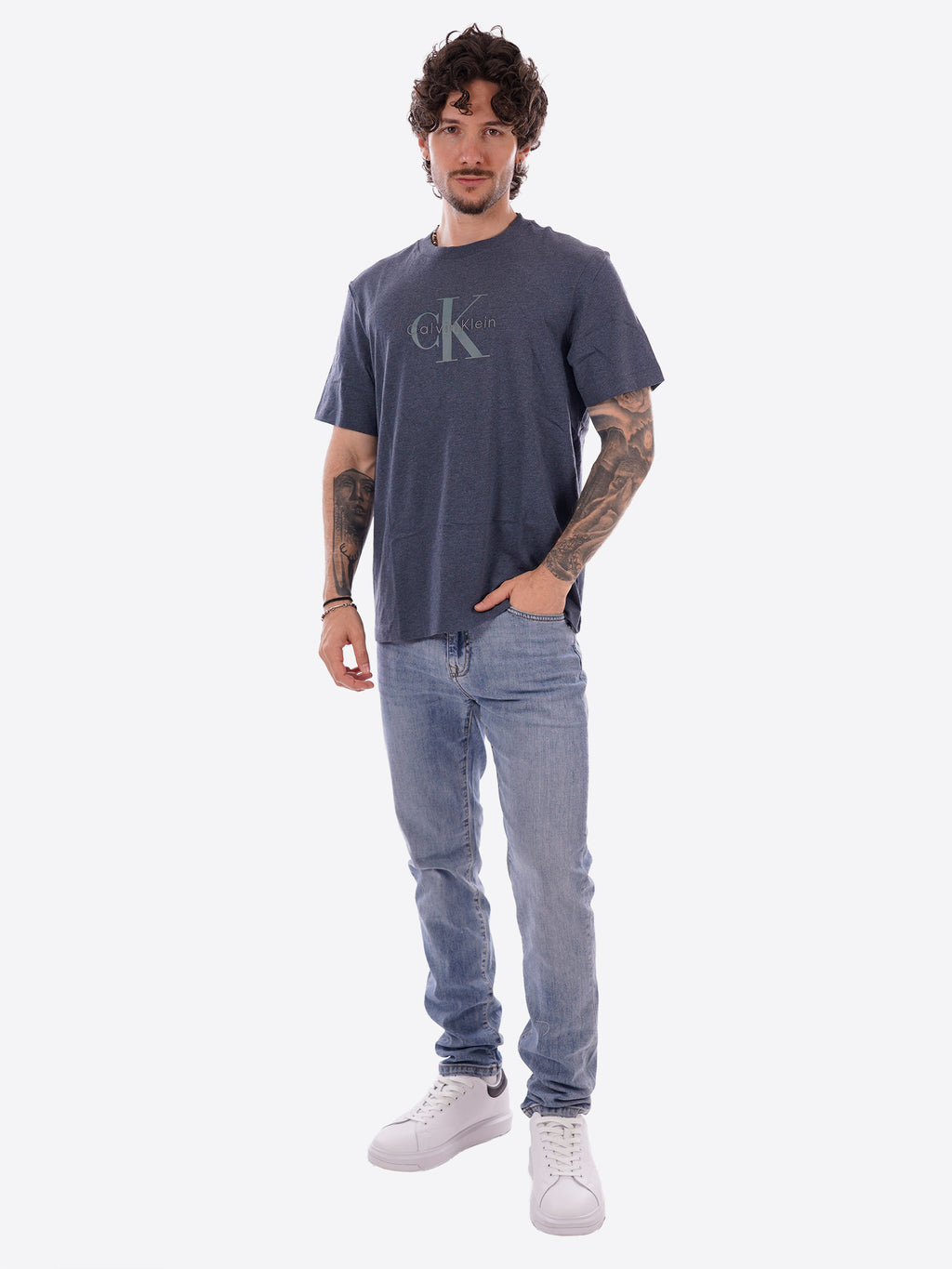T-shirt CALVIN KLEIN da Uomo - blu LV04RB862GR9F