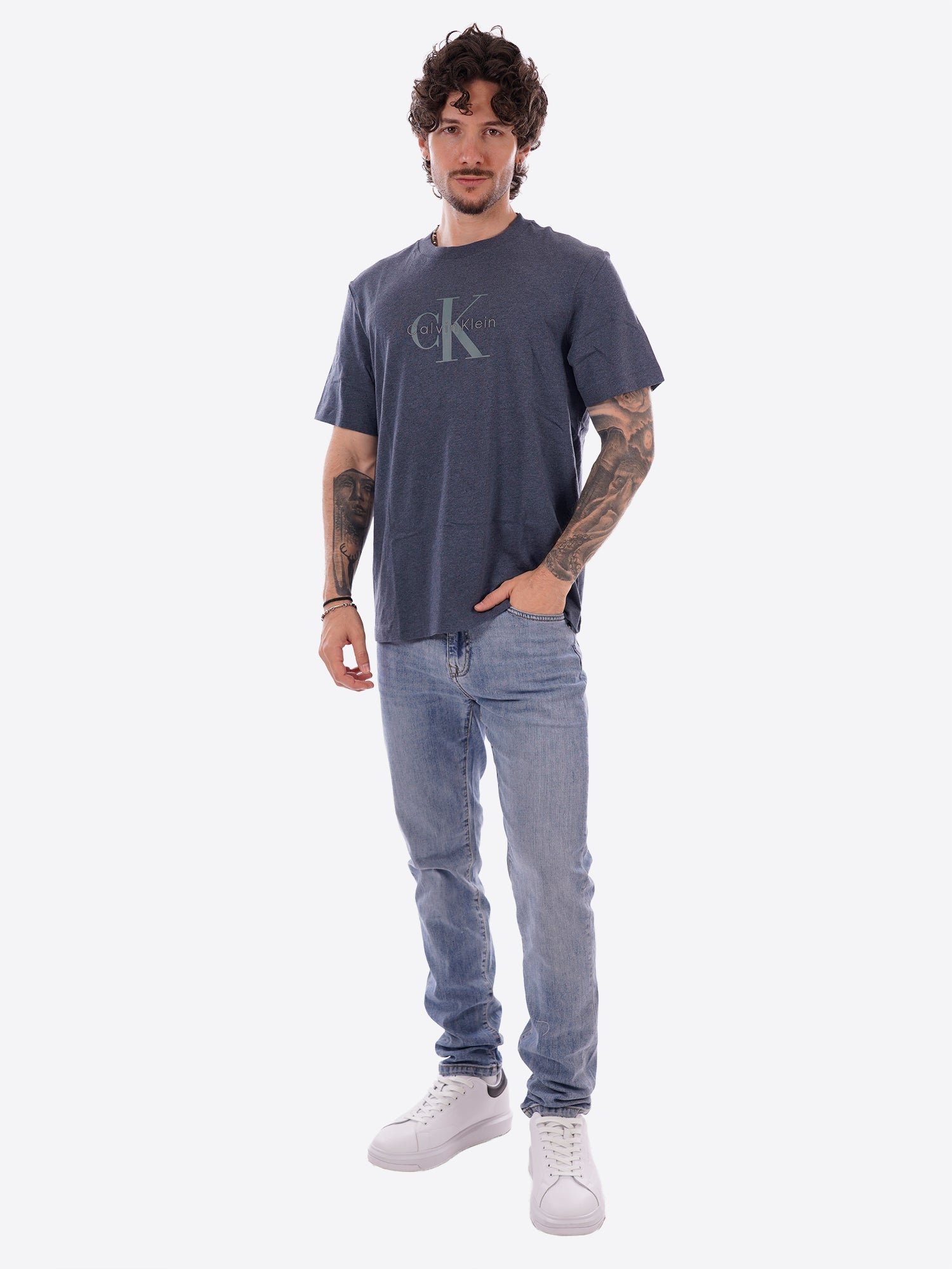 T-shirt CALVIN KLEIN da Uomo - blu LV04RB862GR9F