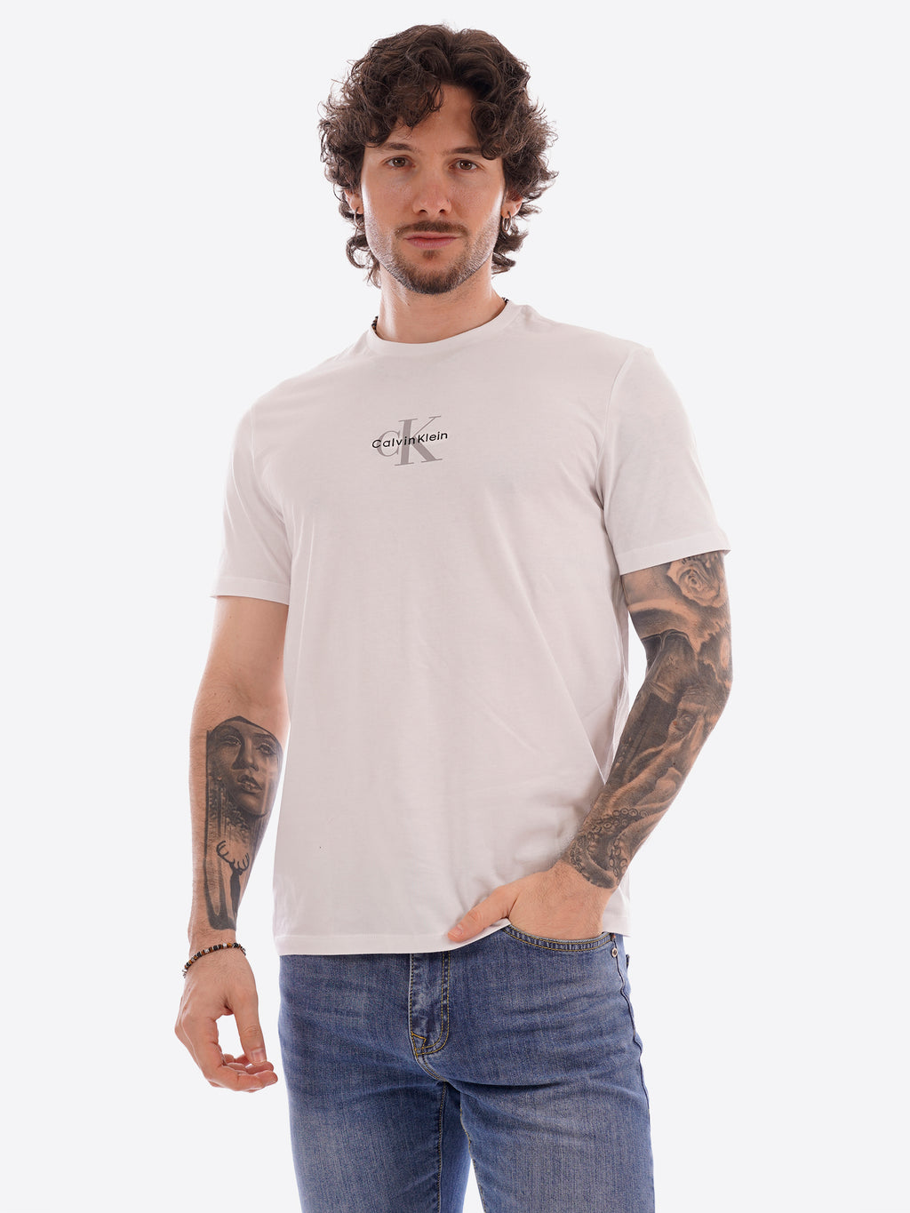 T-shirt CALVIN KLEIN da Uomo - bianco LV04RB866GYAF