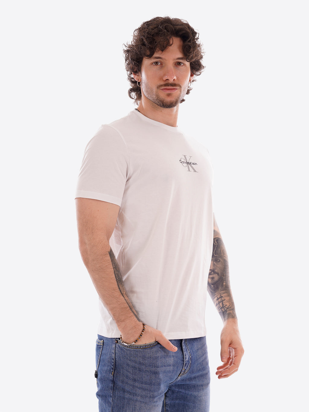 T-shirt CALVIN KLEIN da Uomo - bianco LV04RB866GYAF
