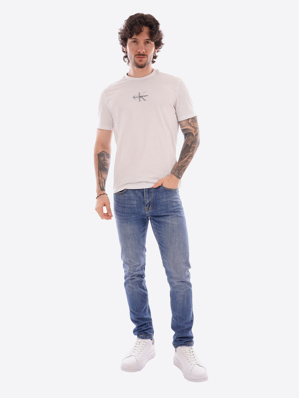 T-shirt CALVIN KLEIN da Uomo - bianco LV04RB866GYAF