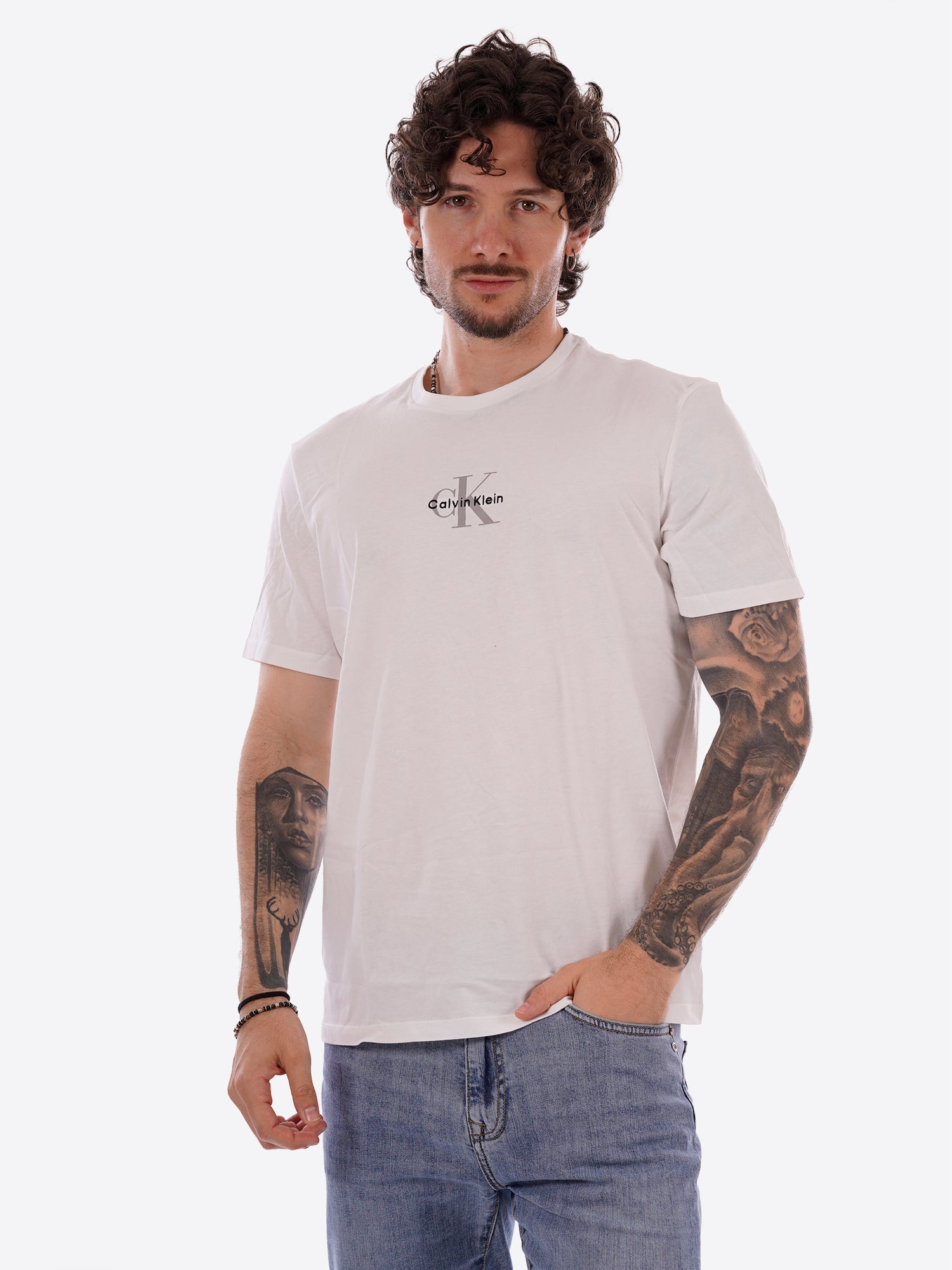 T-shirt CALVIN KLEIN da Uomo - bianco LV04RB866GYAF
