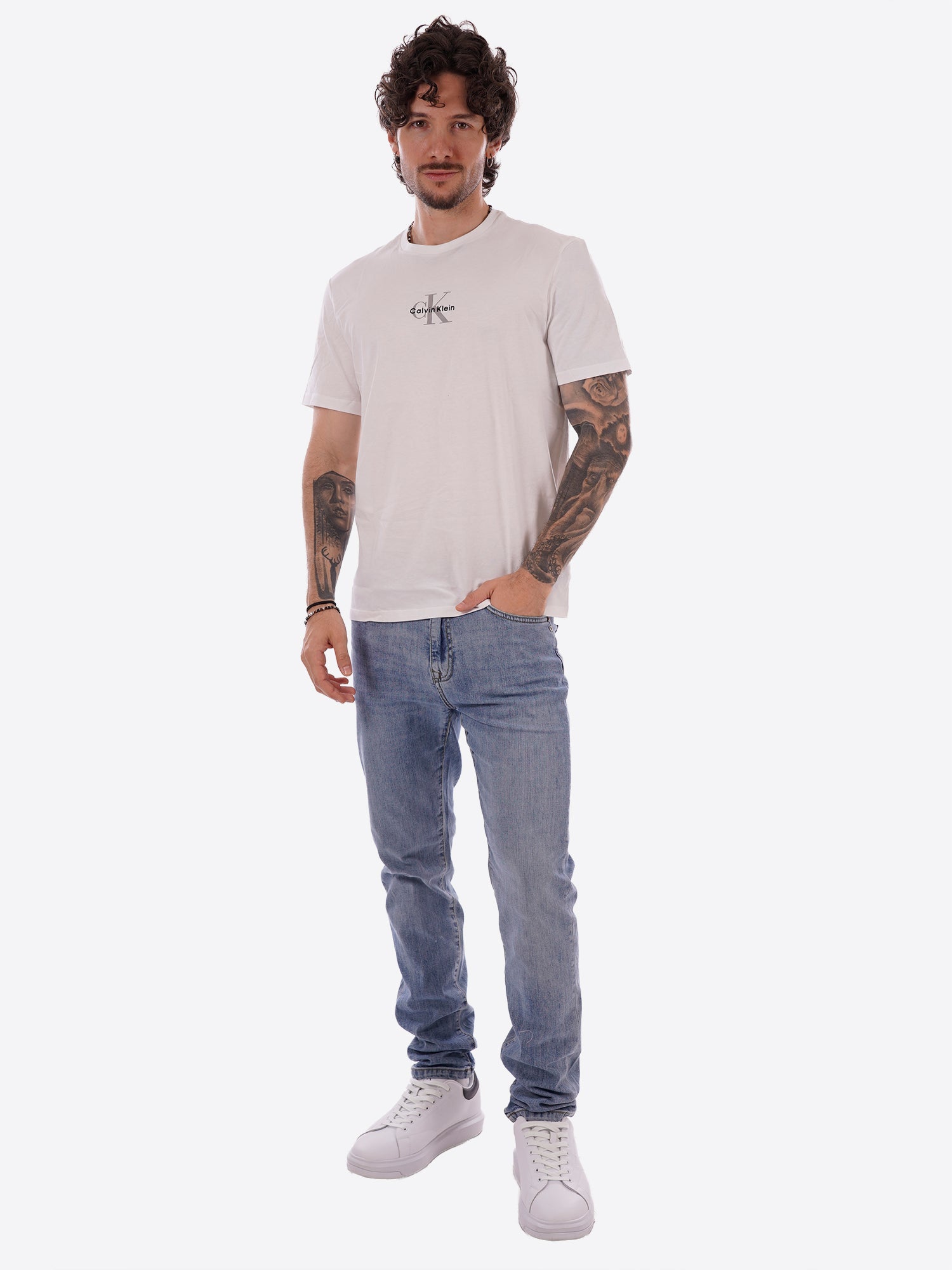 T-shirt CALVIN KLEIN da Uomo - bianco LV04RB866GYAF