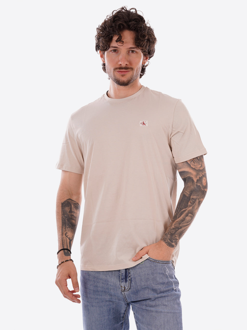 T-shirt CALVIN KLEIN da Uomo - beige LV04RC272G2JX