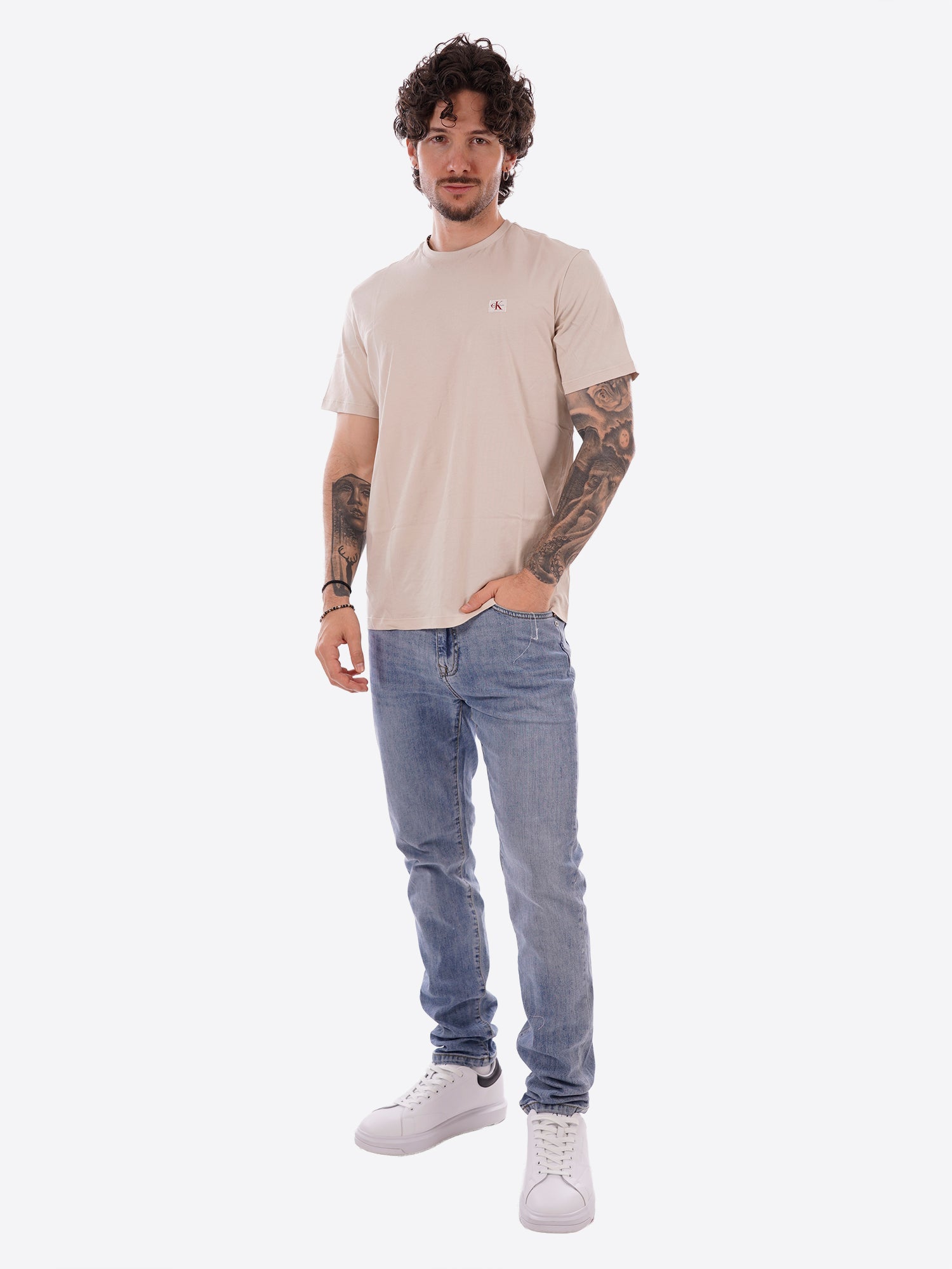 T-shirt CALVIN KLEIN da Uomo - beige LV04RC272G2JX