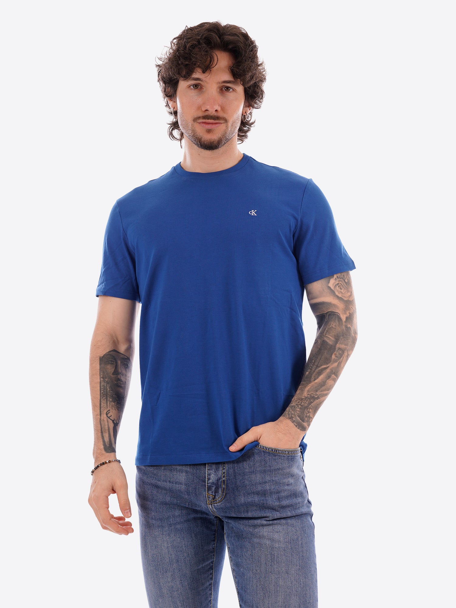 T-shirt CALVIN KLEIN da Uomo - blu LV04RD2542IL