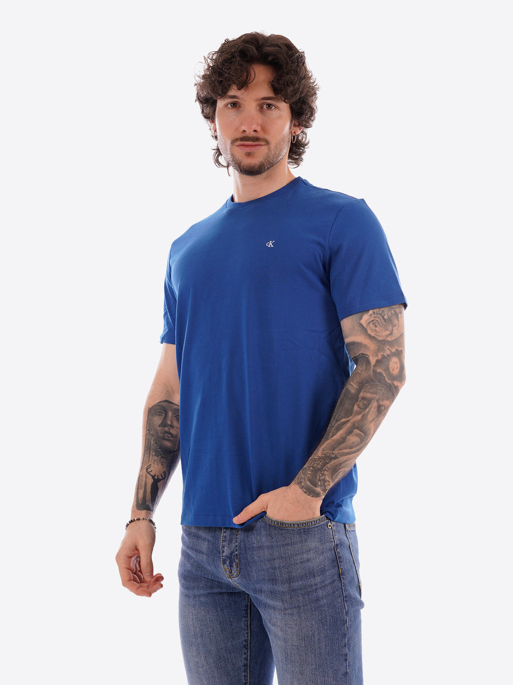 T-shirt CALVIN KLEIN da Uomo - blu LV04RD2542IL