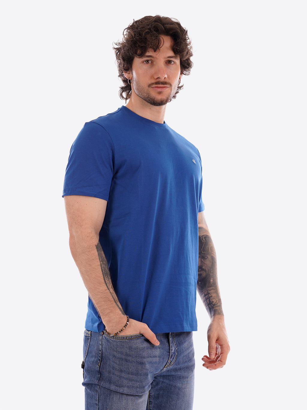 T-shirt CALVIN KLEIN da Uomo - blu LV04RD2542IL