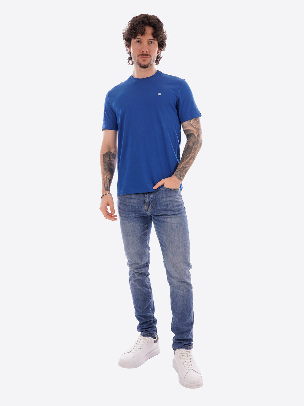 T-shirt CALVIN KLEIN da Uomo - blu LV04RD2542IL