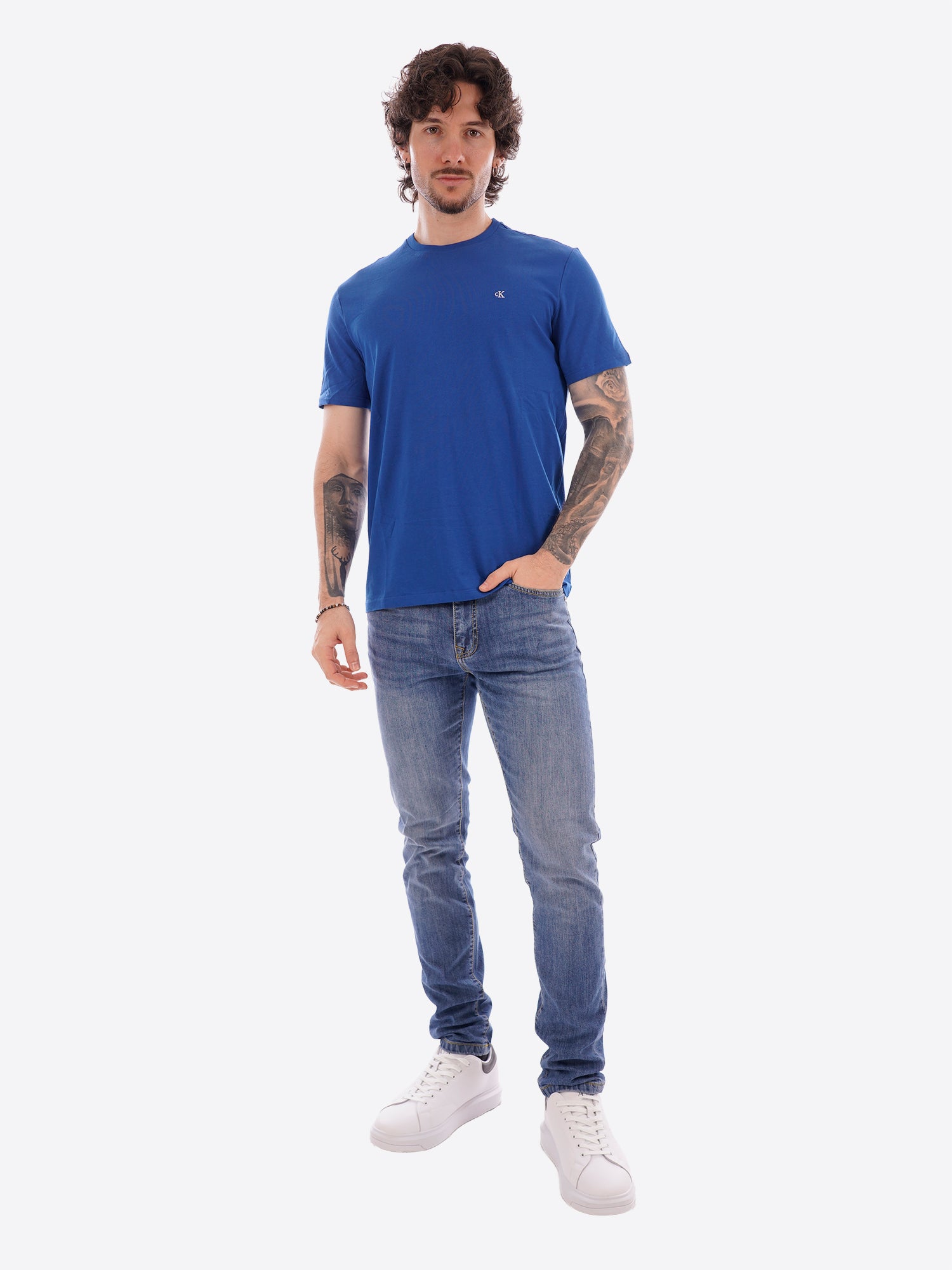 T-shirt CALVIN KLEIN da Uomo - blu LV04RD2542IL