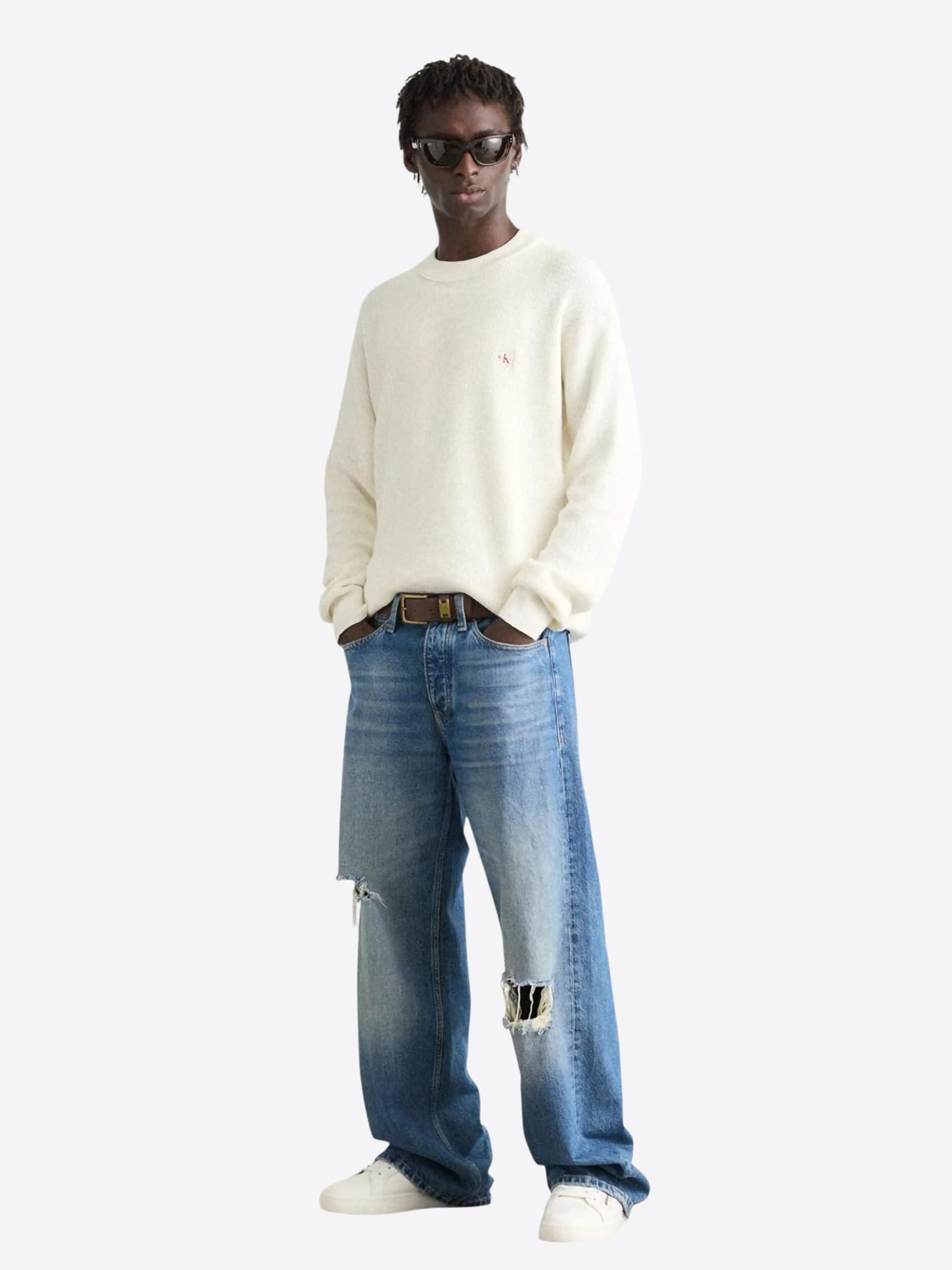 Maglione CALVIN KLEIN da Uomo - bianco LV04RD313GYAS