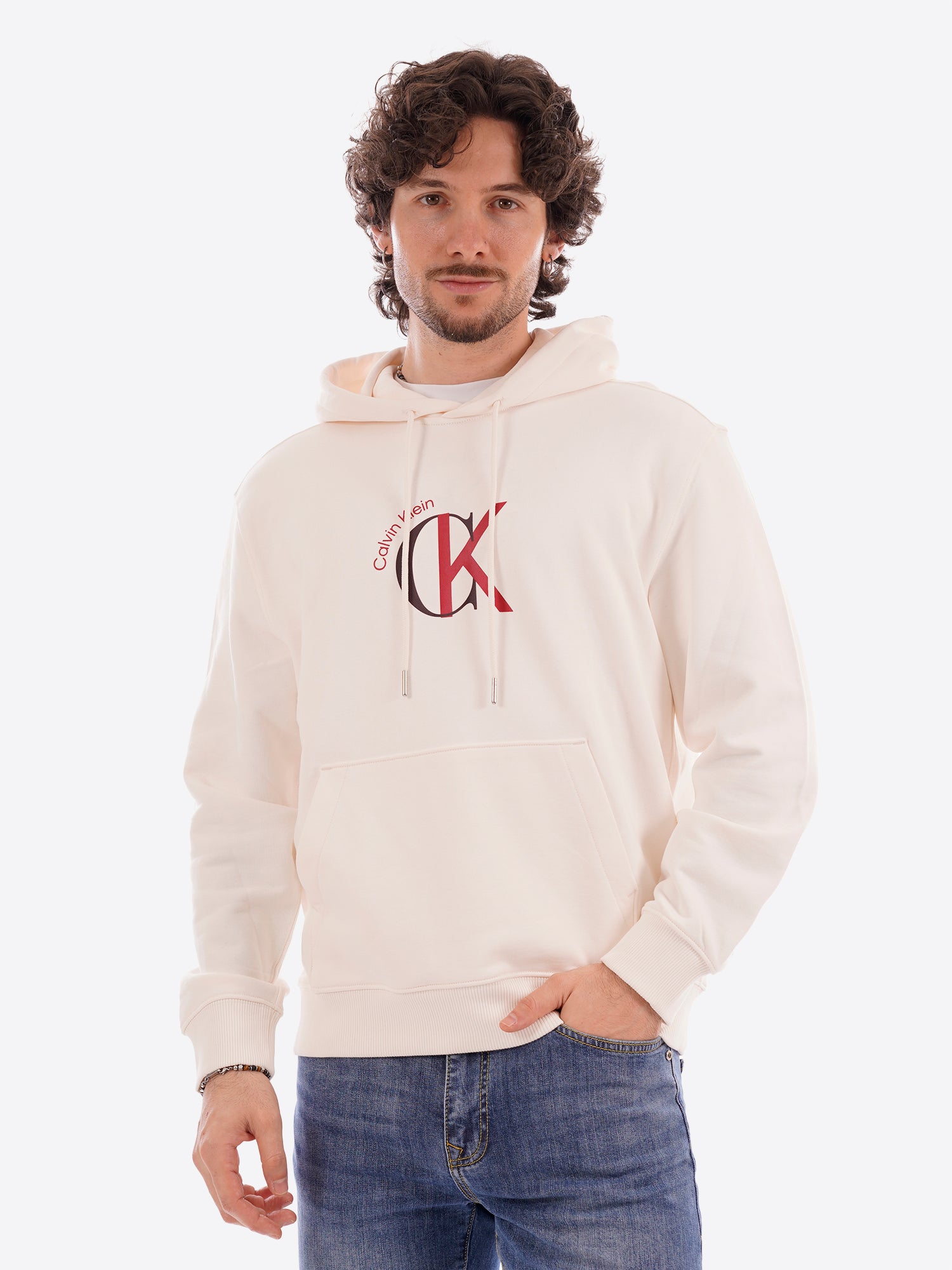 Felpa CALVIN KLEIN da Uomo - bianco LV04RE255GYBH