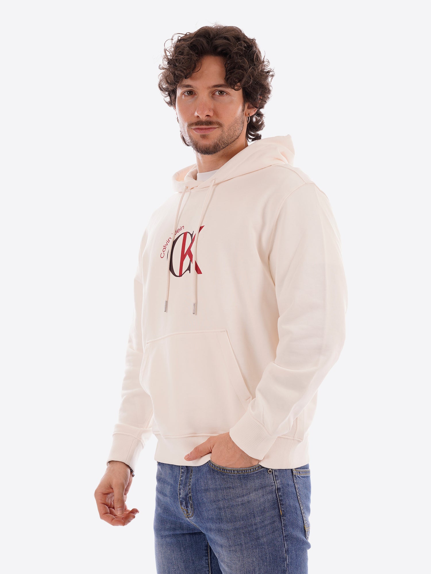 Felpa CALVIN KLEIN da Uomo - bianco LV04RE255GYBH