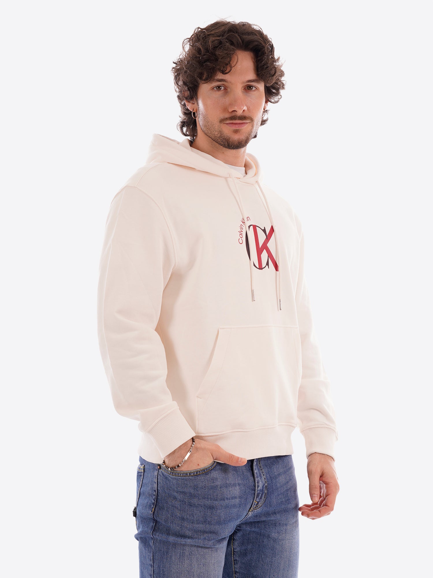 Felpa CALVIN KLEIN da Uomo - bianco LV04RE255GYBH