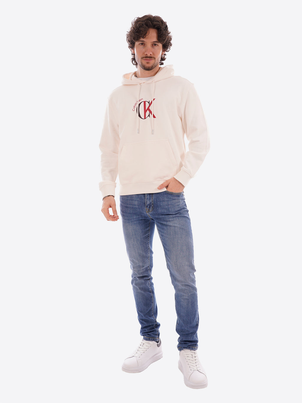 Felpa CALVIN KLEIN da Uomo - bianco LV04RE255GYBH
