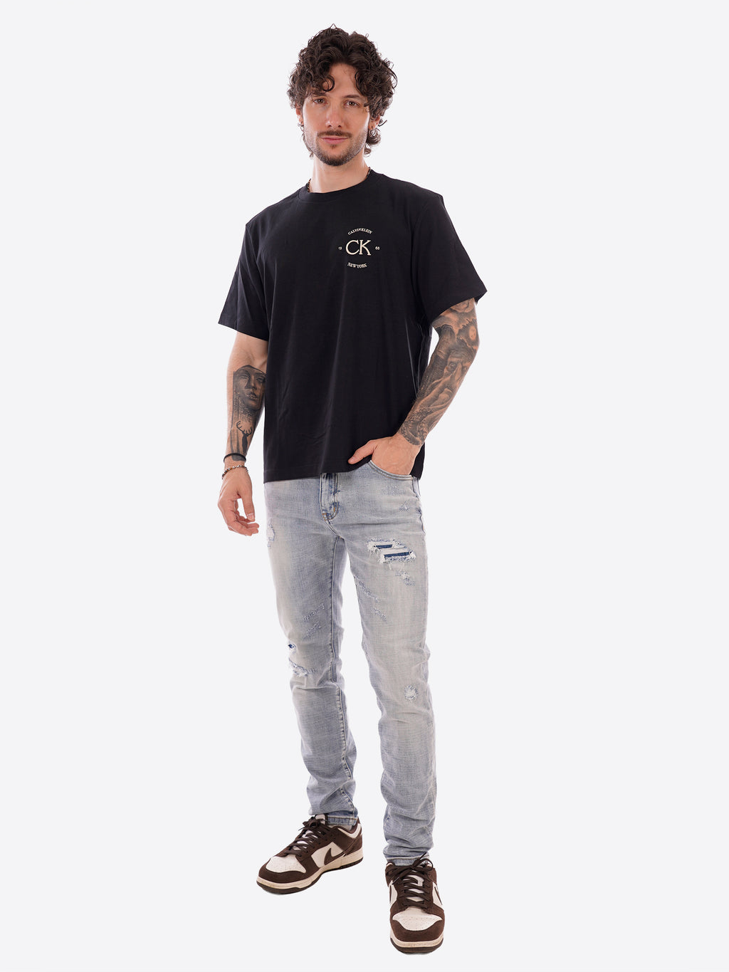 T-shirt CALVIN KLEIN da Uomo - nero LV04RE825GUB1