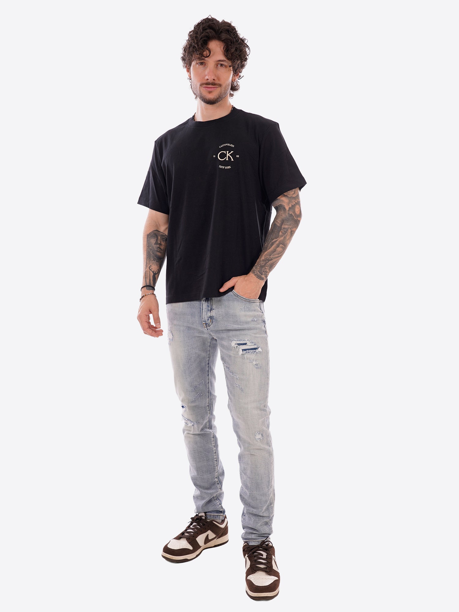 T-shirt CALVIN KLEIN da Uomo - nero LV04RE825GUB1
