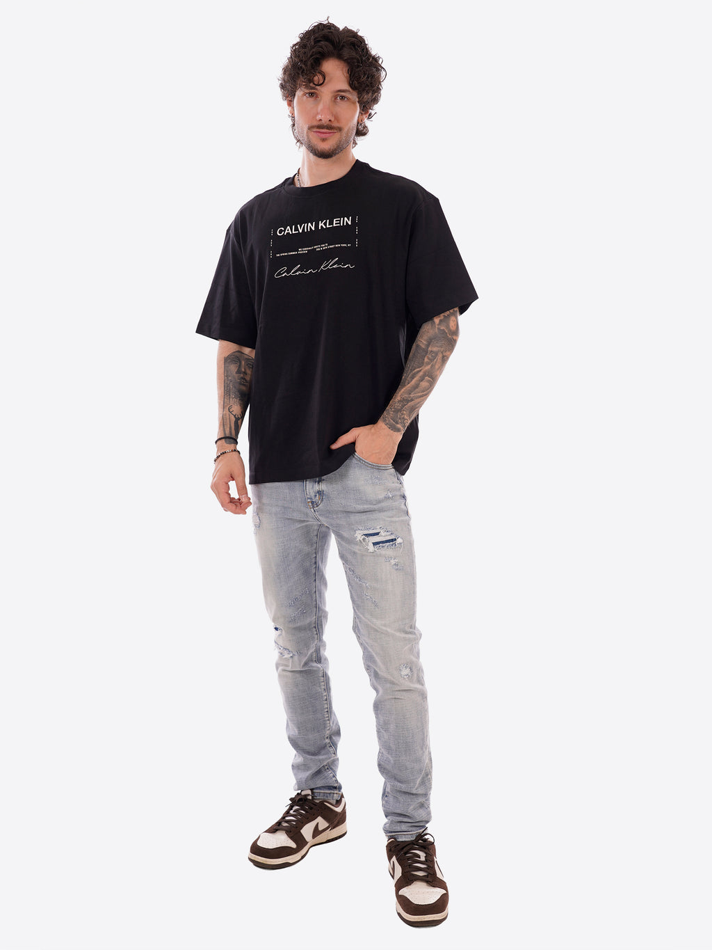 T-shirt CALVIN KLEIN da Uomo - nero LV04RE827GUB1
