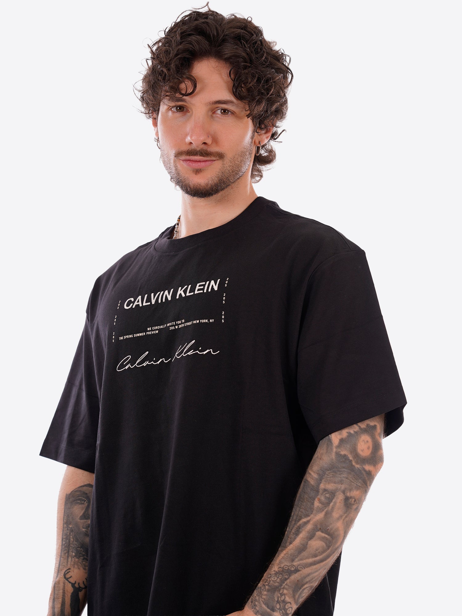 T-shirt CALVIN KLEIN da Uomo - nero LV04RE827GUB1
