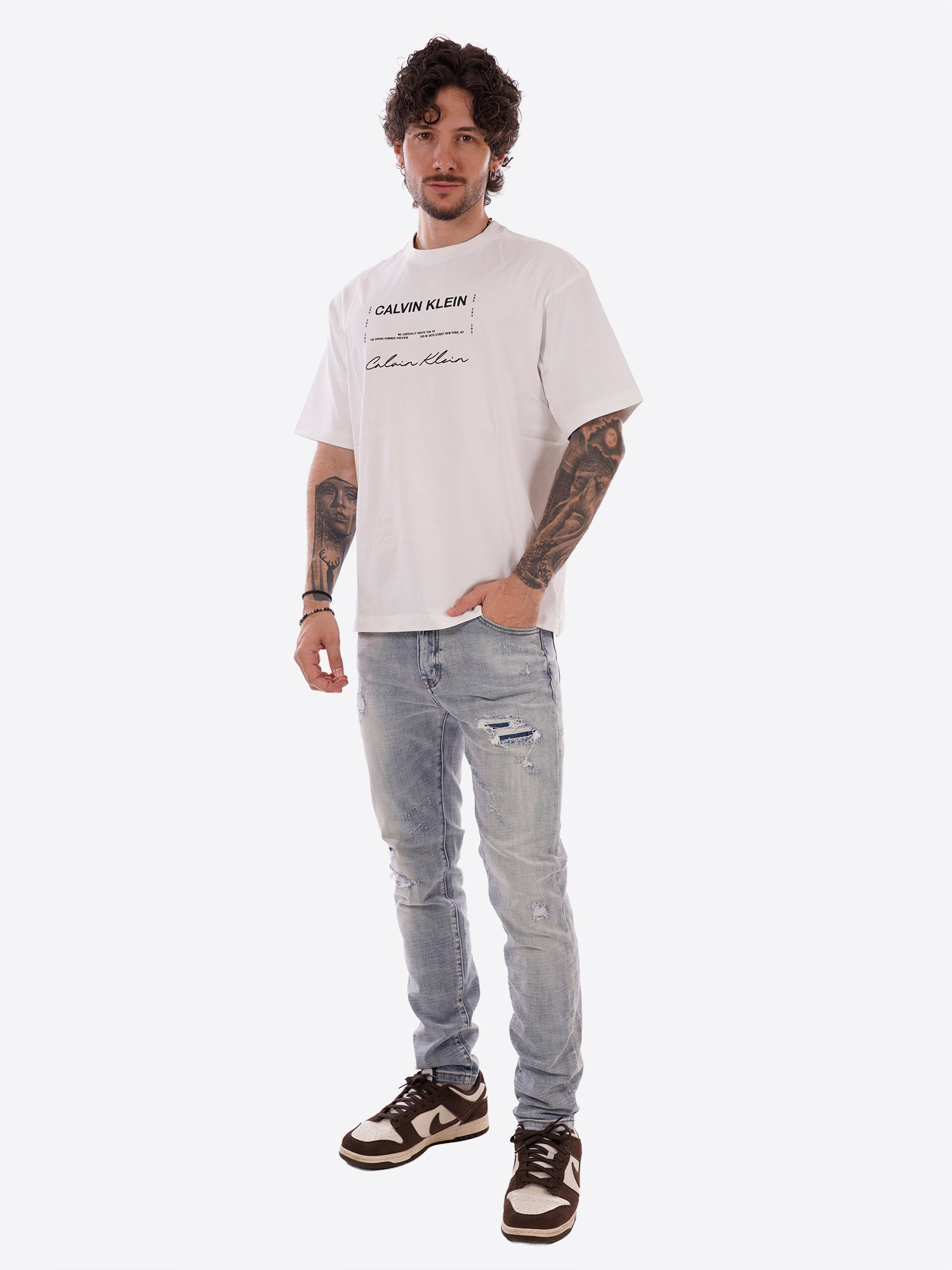 T-shirt CALVIN KLEIN da Uomo - bianco LV04RE827GYAF