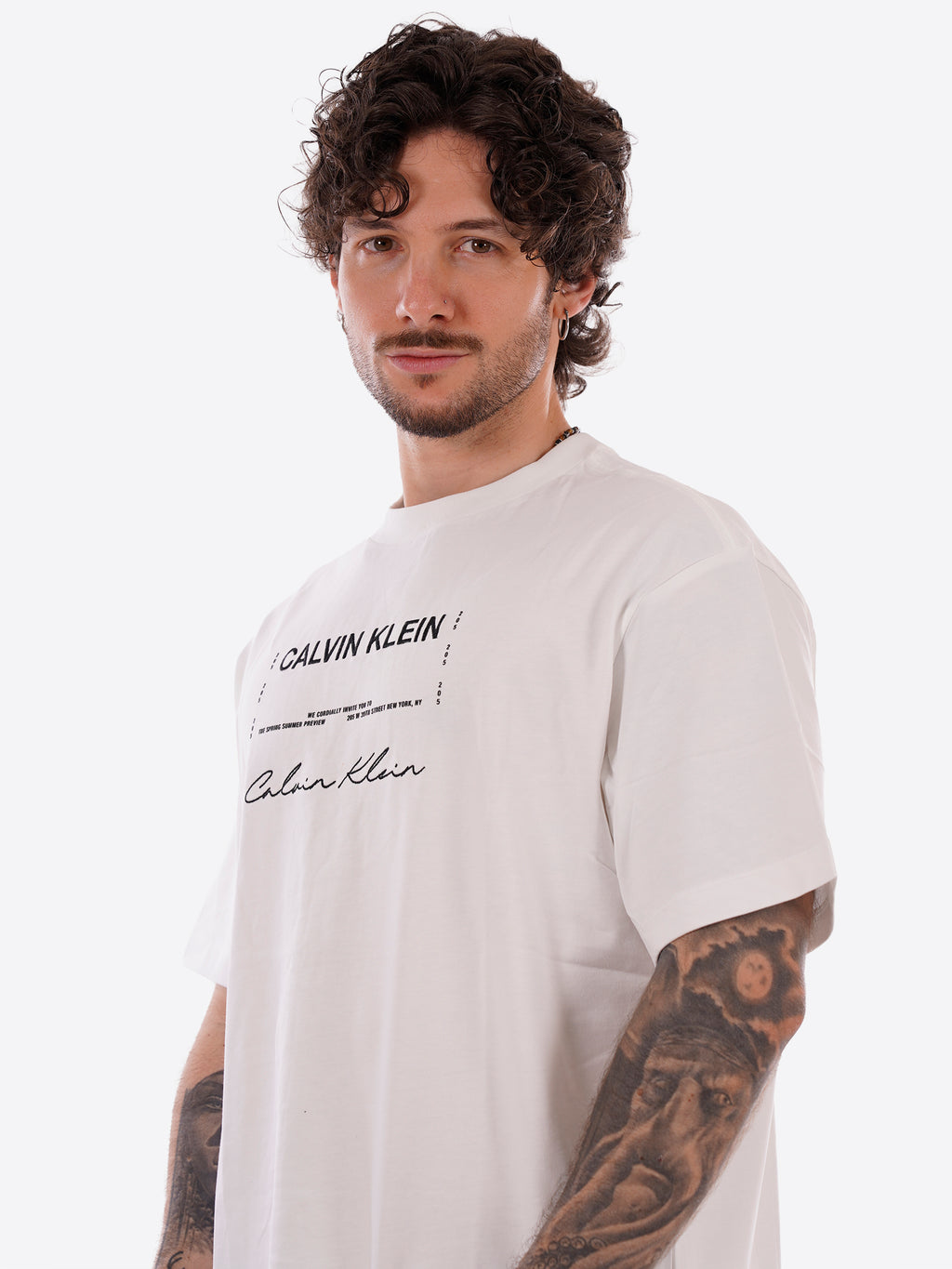 T-shirt CALVIN KLEIN da Uomo - bianco LV04RE827GYAF
