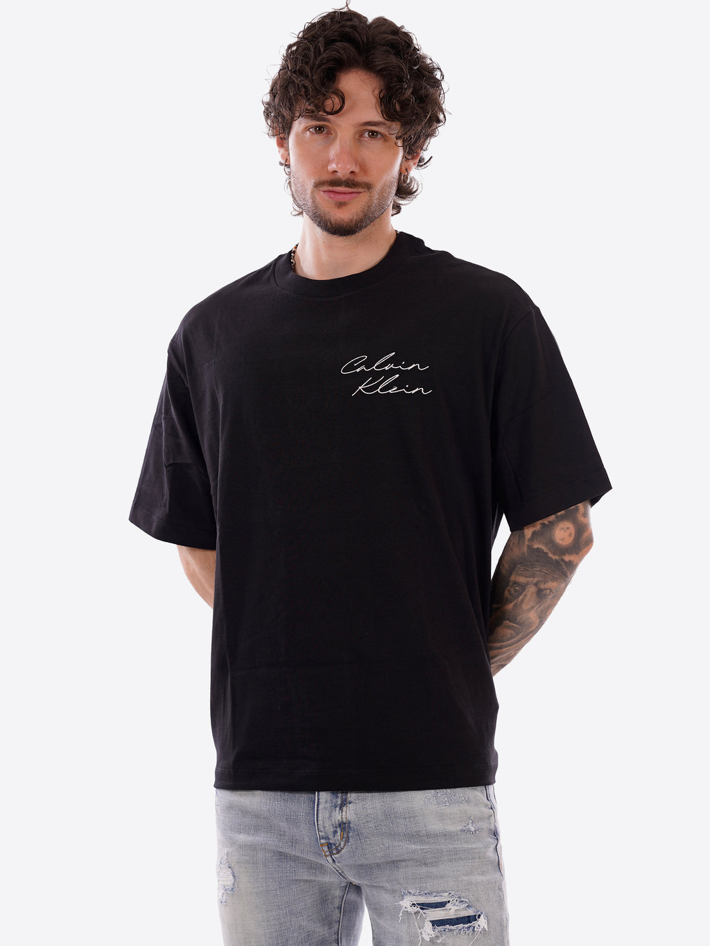 T-shirt CALVIN KLEIN da Uomo - nero LV04RE828GUB1