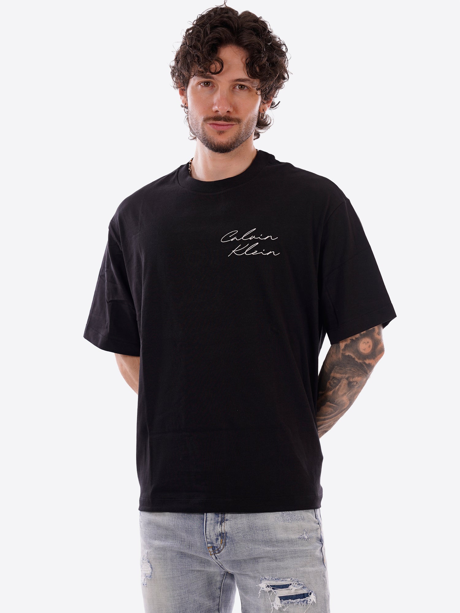 T-shirt CALVIN KLEIN da Uomo - nero LV04RE828GUB1