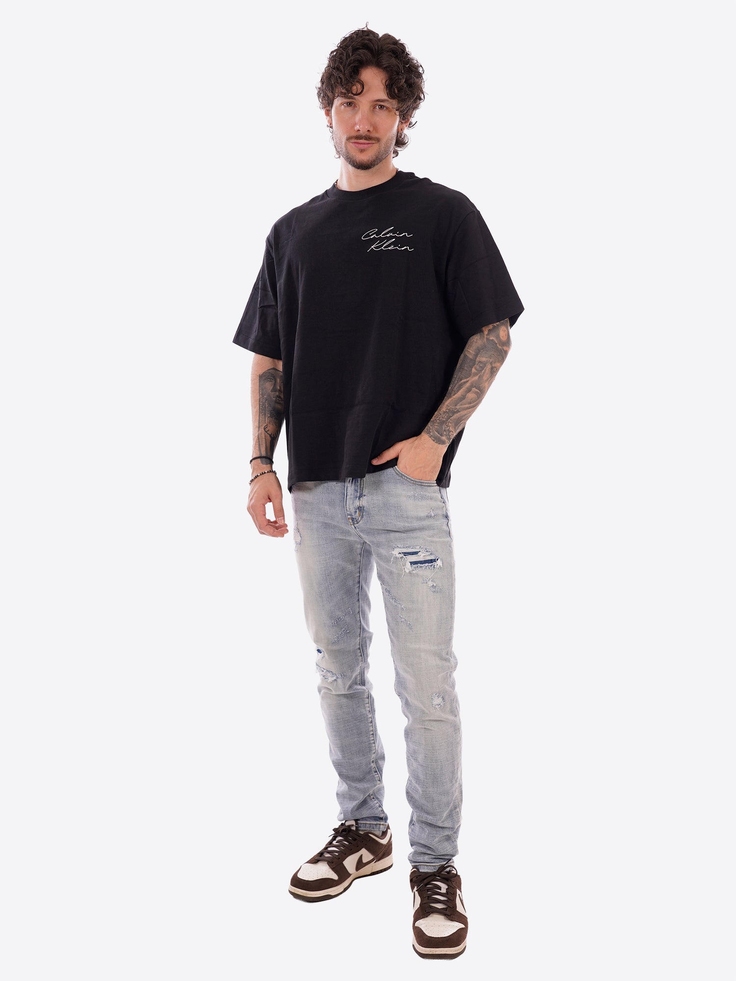 T-shirt CALVIN KLEIN da Uomo - nero LV04RE828GUB1