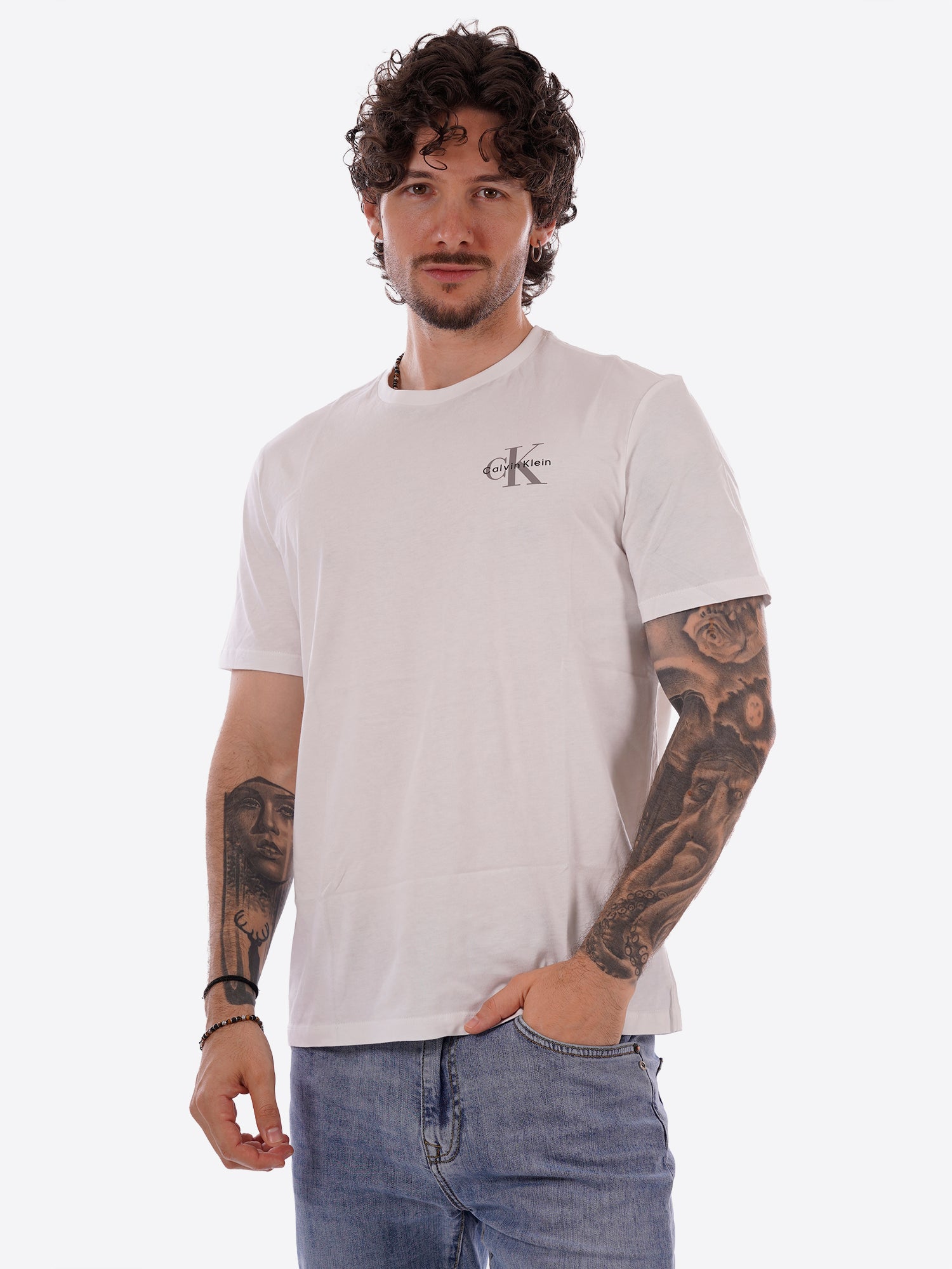 T-shirt CALVIN KLEIN da Uomo - bianco LV04RF278GYAF