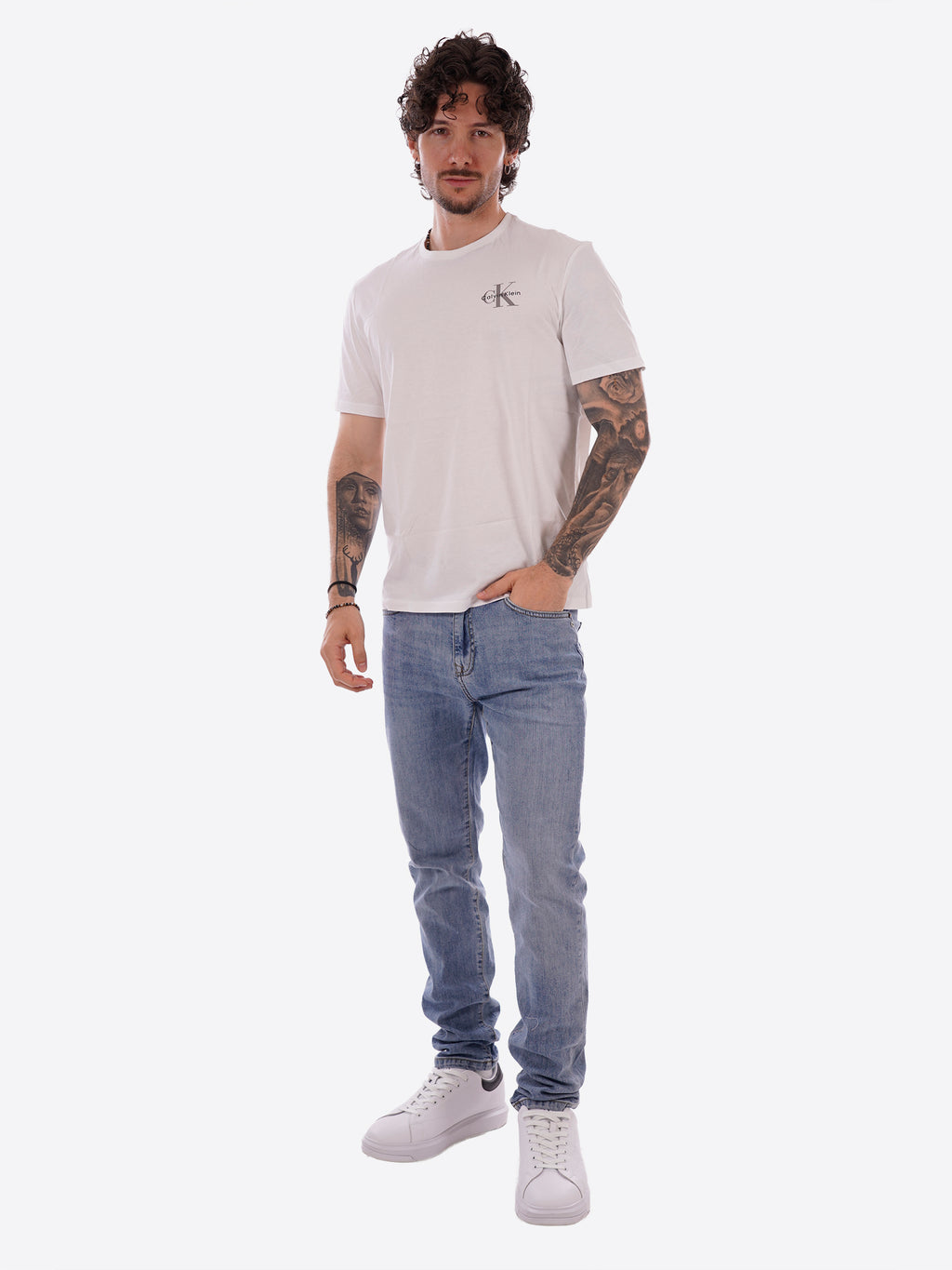 T-shirt CALVIN KLEIN da Uomo - bianco LV04RF278GYAF