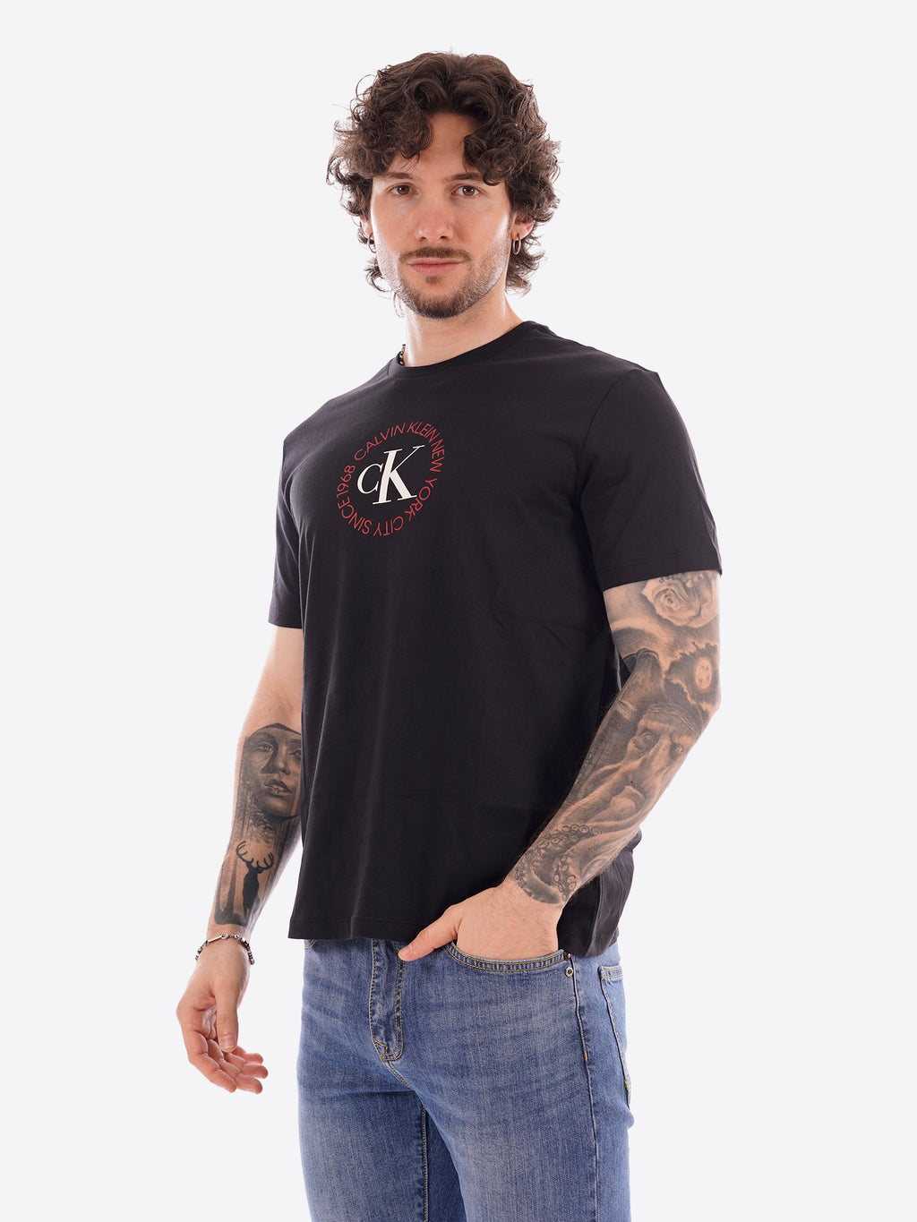 T-shirt CALVIN KLEIN da Uomo - nero LV14RE816GUB1