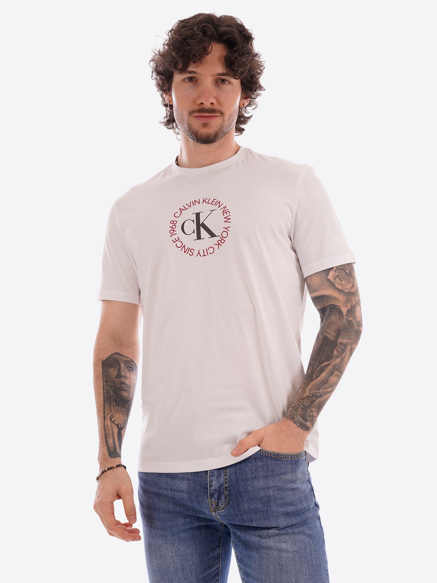 T-shirt CALVIN KLEIN da Uomo - bianco LV14RE816GYAA