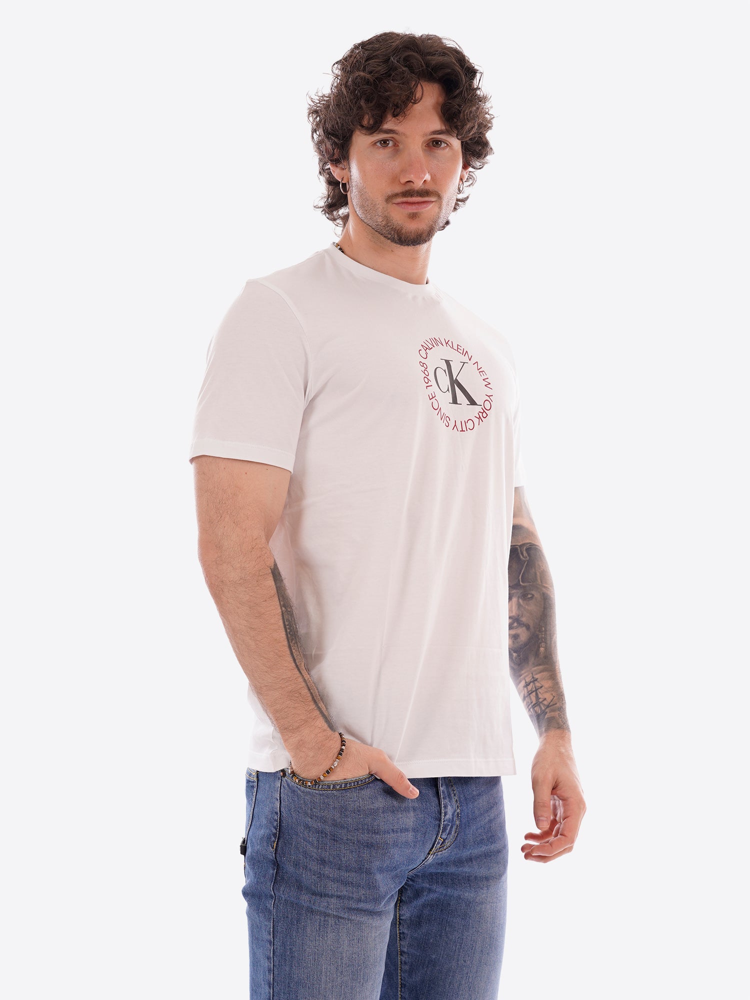 T-shirt CALVIN KLEIN da Uomo - bianco LV14RE816GYAA