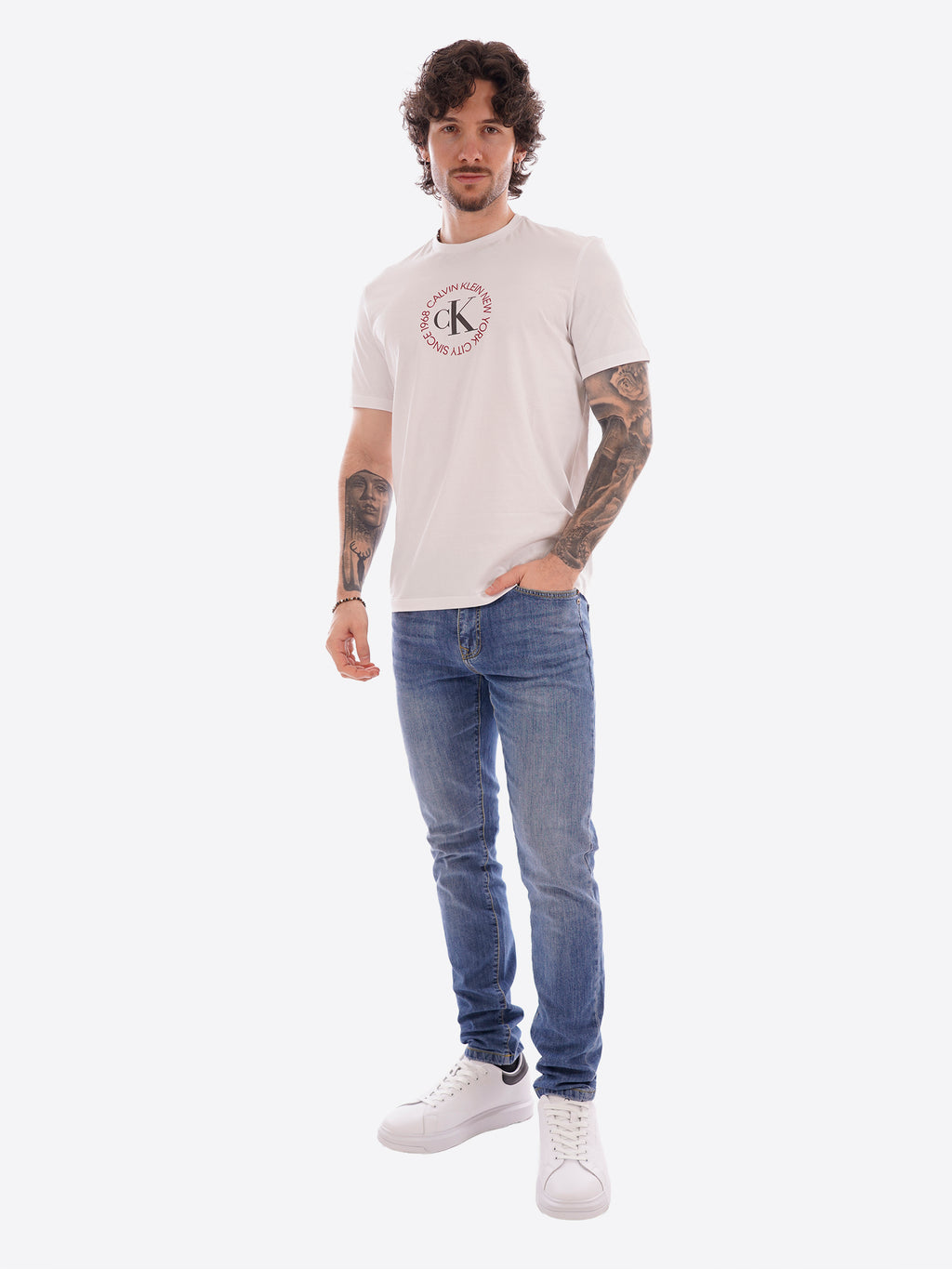 T-shirt CALVIN KLEIN da Uomo - bianco LV14RE816GYAA