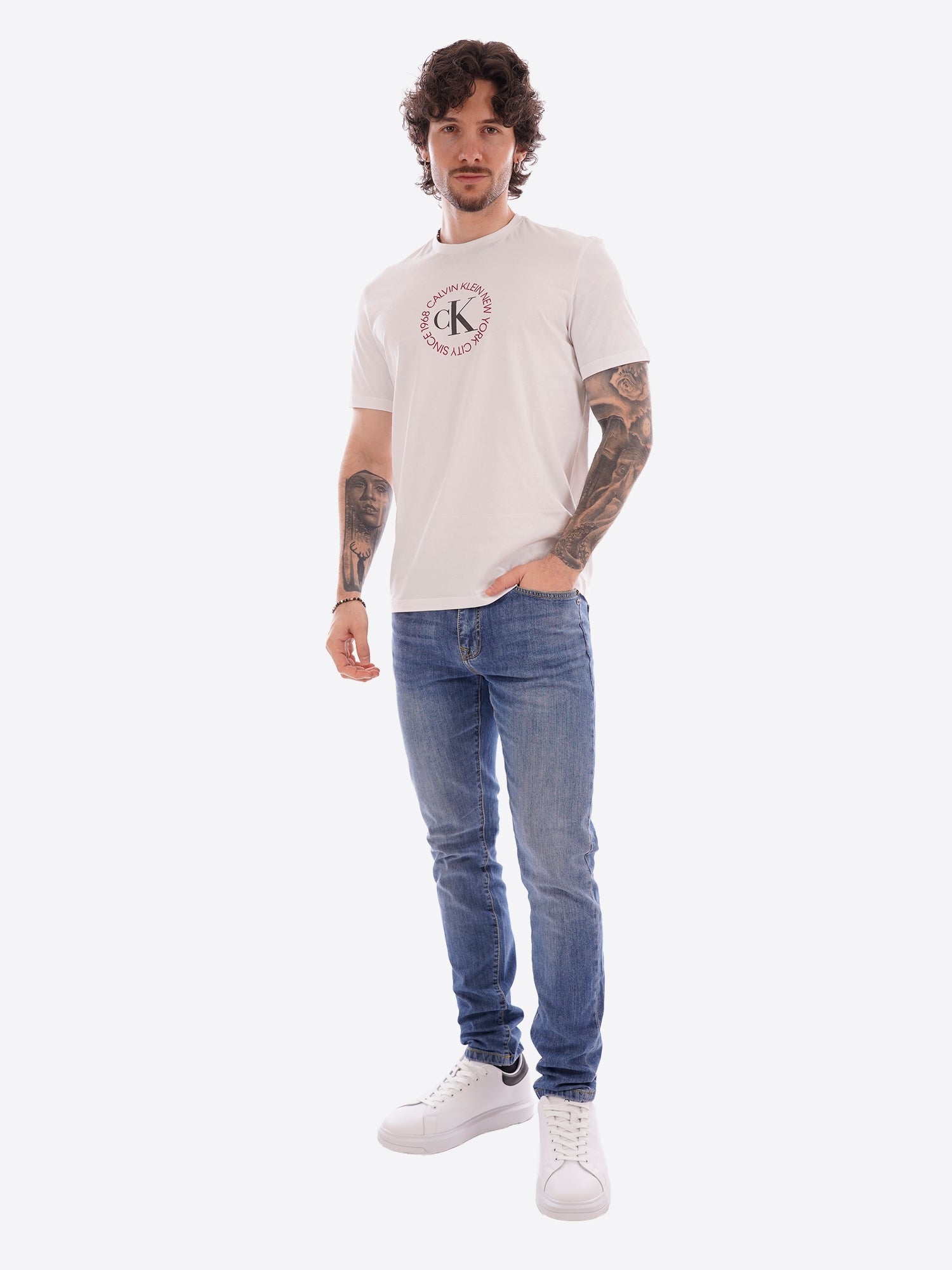T-shirt CALVIN KLEIN da Uomo - bianco LV14RE816GYAA