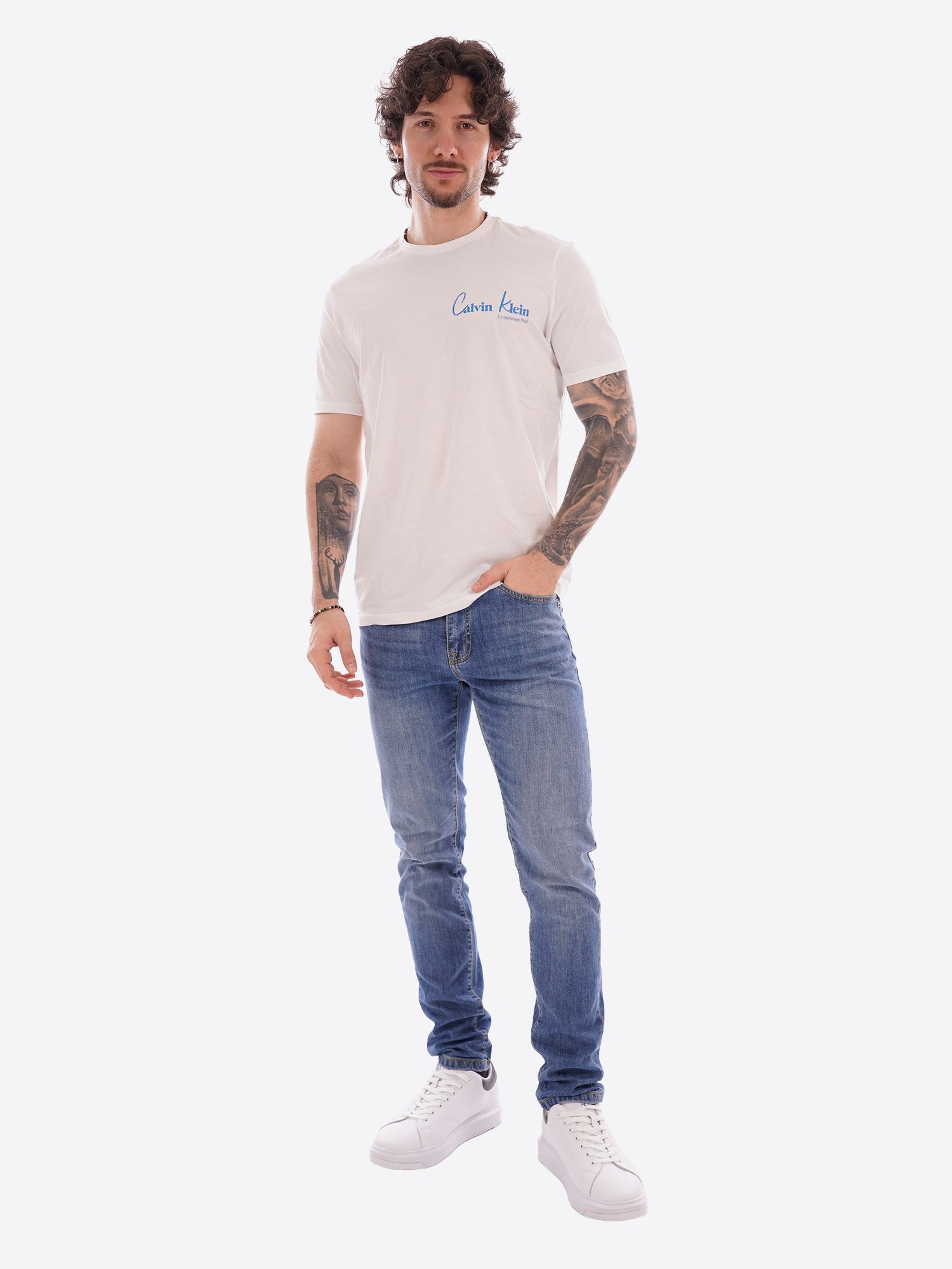 T-shirt CALVIN KLEIN da Uomo - bianco LV14RF802GYAF