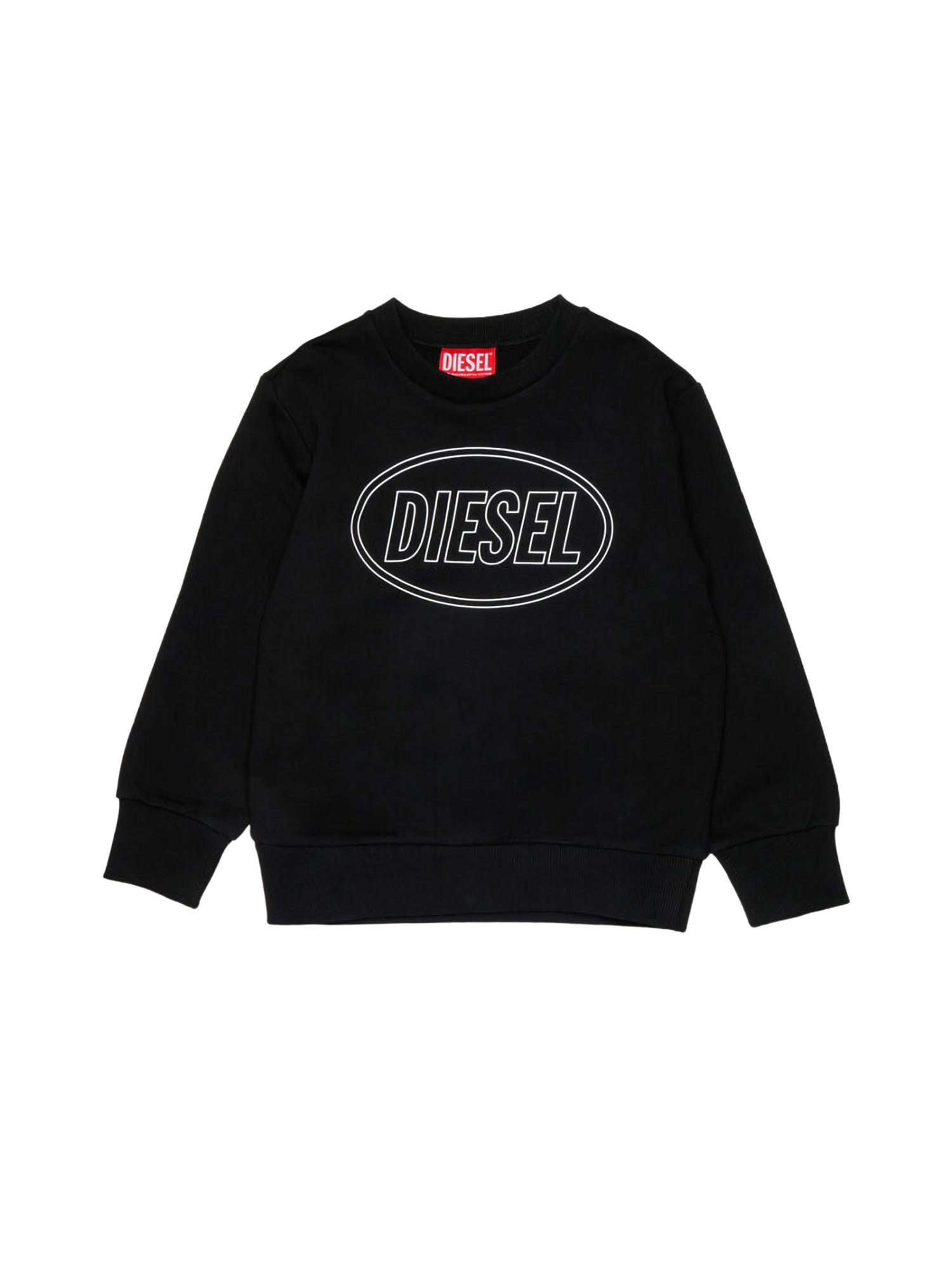 Felpa giro DIESEL da Ragazzo - nero J02611SCIRCLEOVERK900 NERO