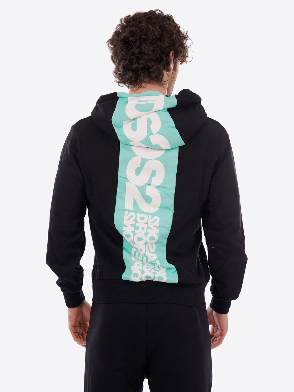 Felpa full zip cappuccio DS2 da Uomo - nero SS26210NEROMENTA