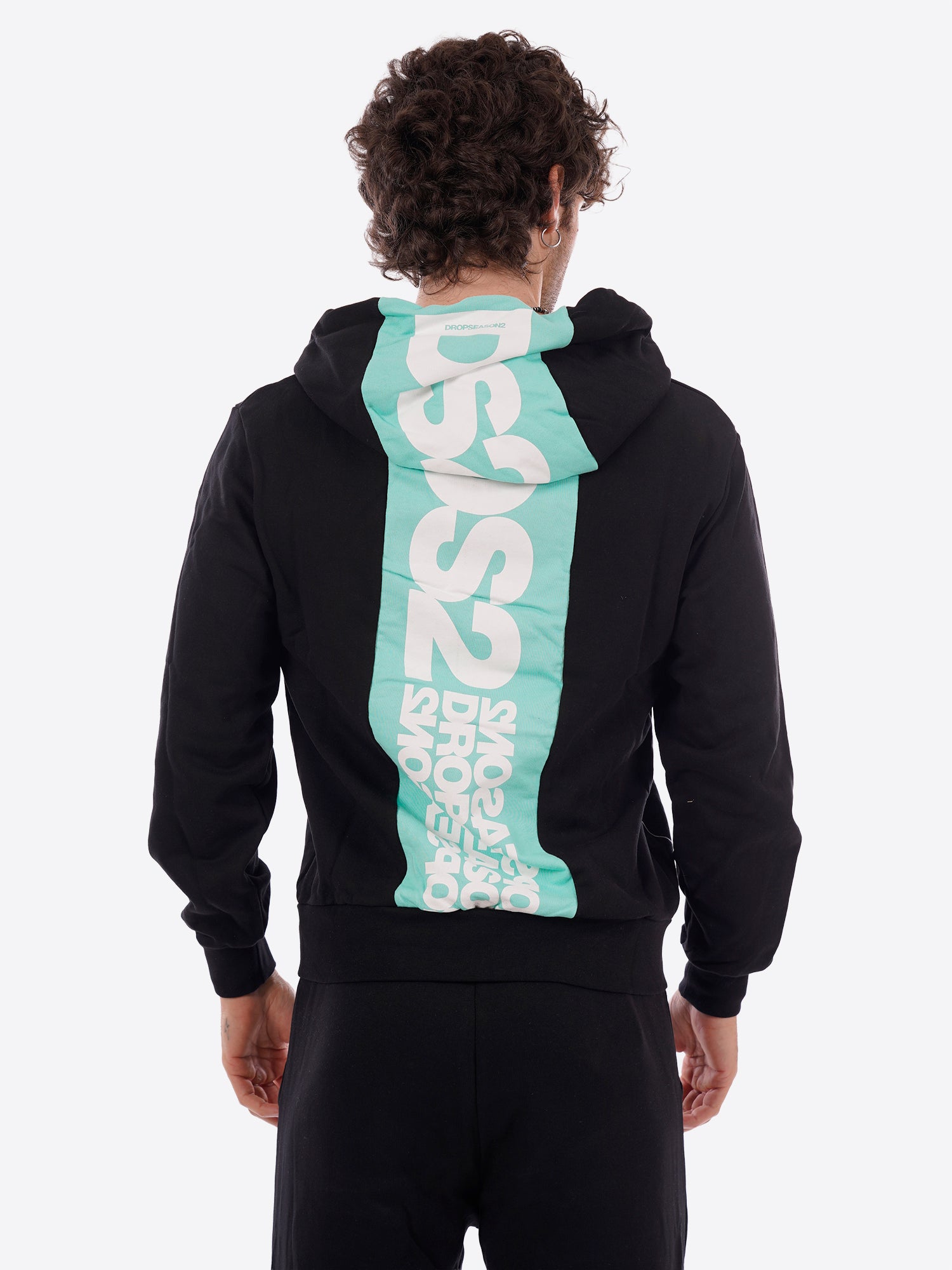 Felpa full zip cappuccio DS2 da Uomo - nero SS26210NEROMENTA