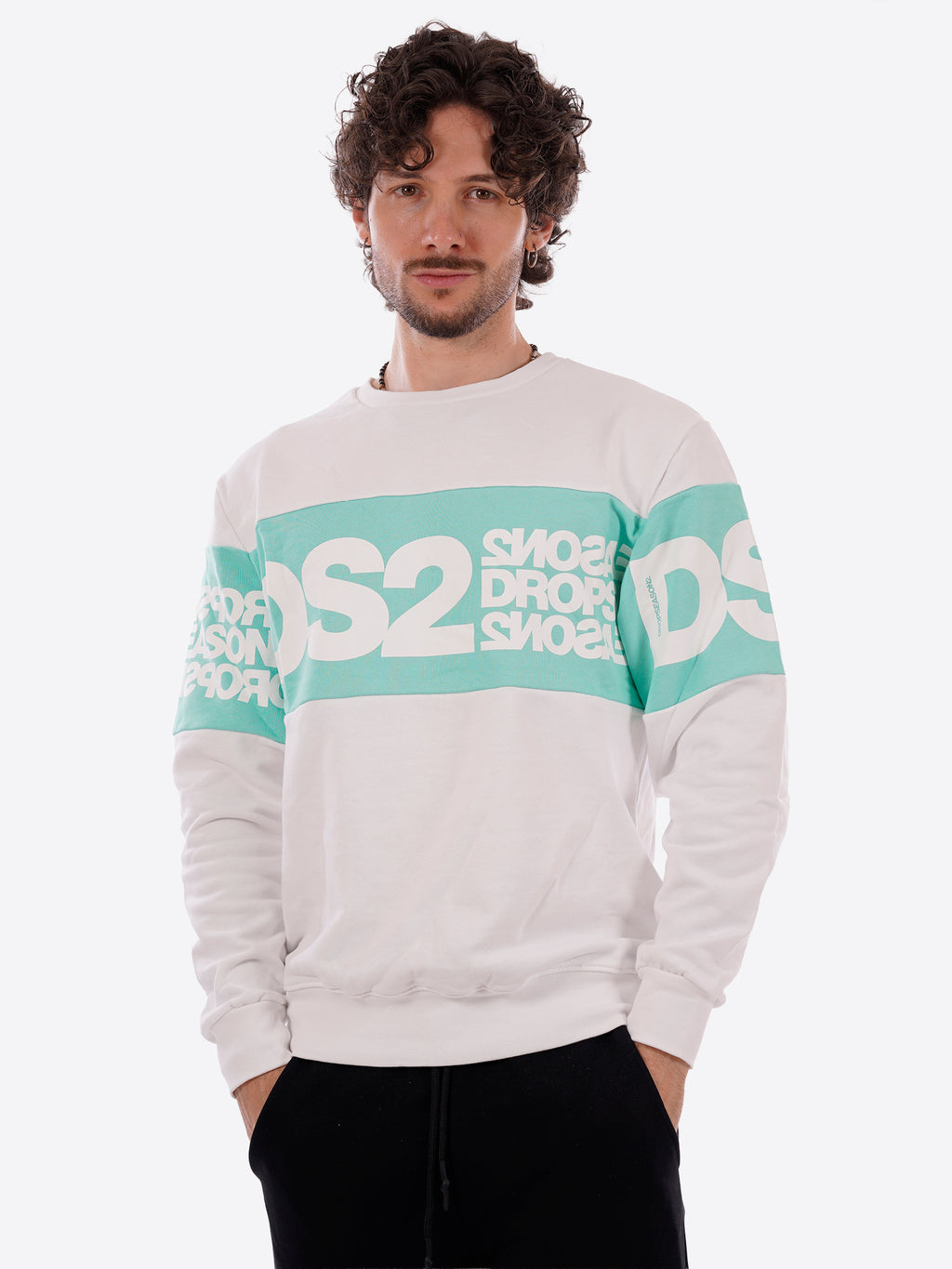 Felpa giro DS2 da Uomo - bianco SS26212BIANCOMENTA
