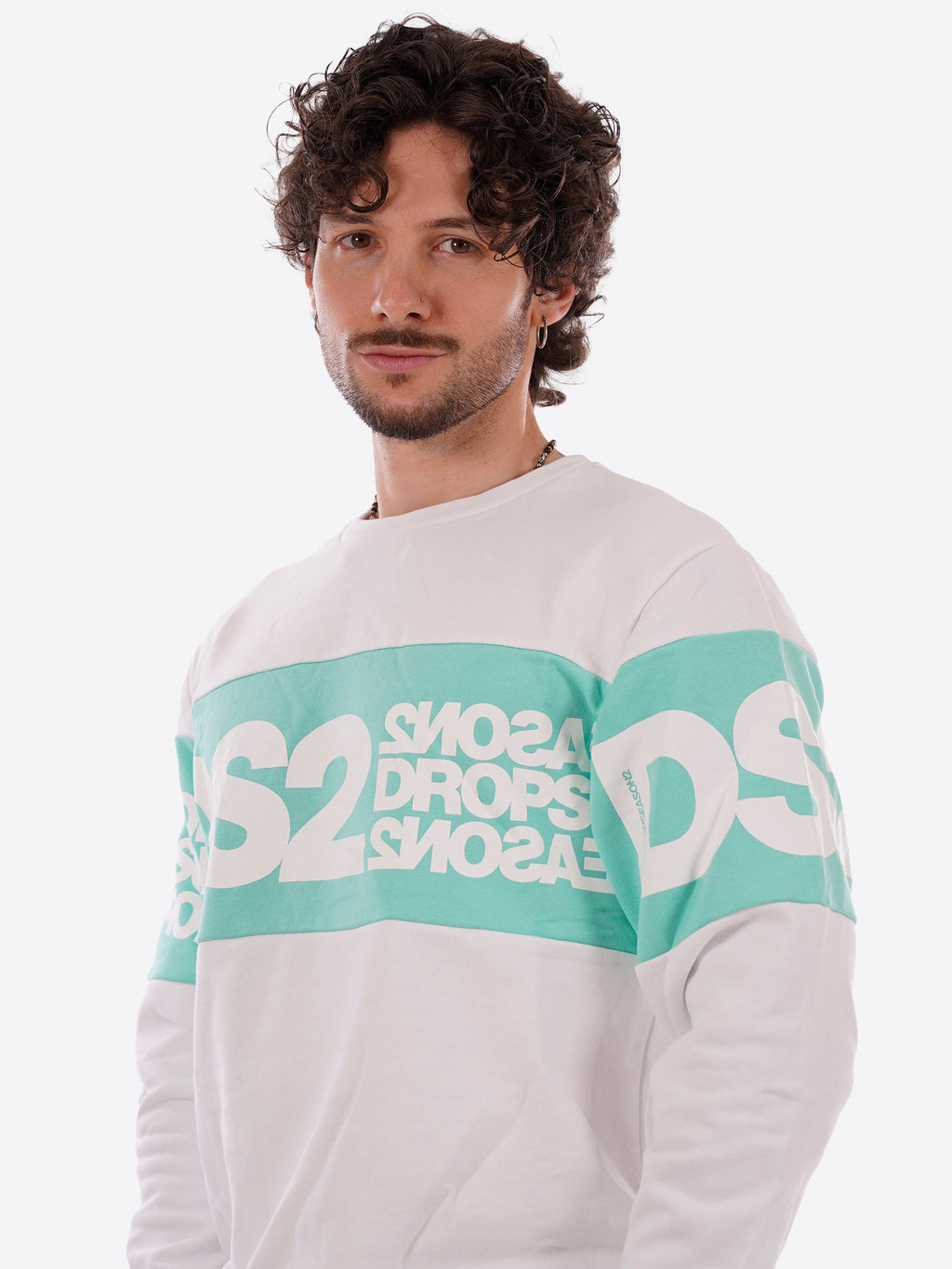Felpa giro DS2 da Uomo - bianco SS26212BIANCOMENTA