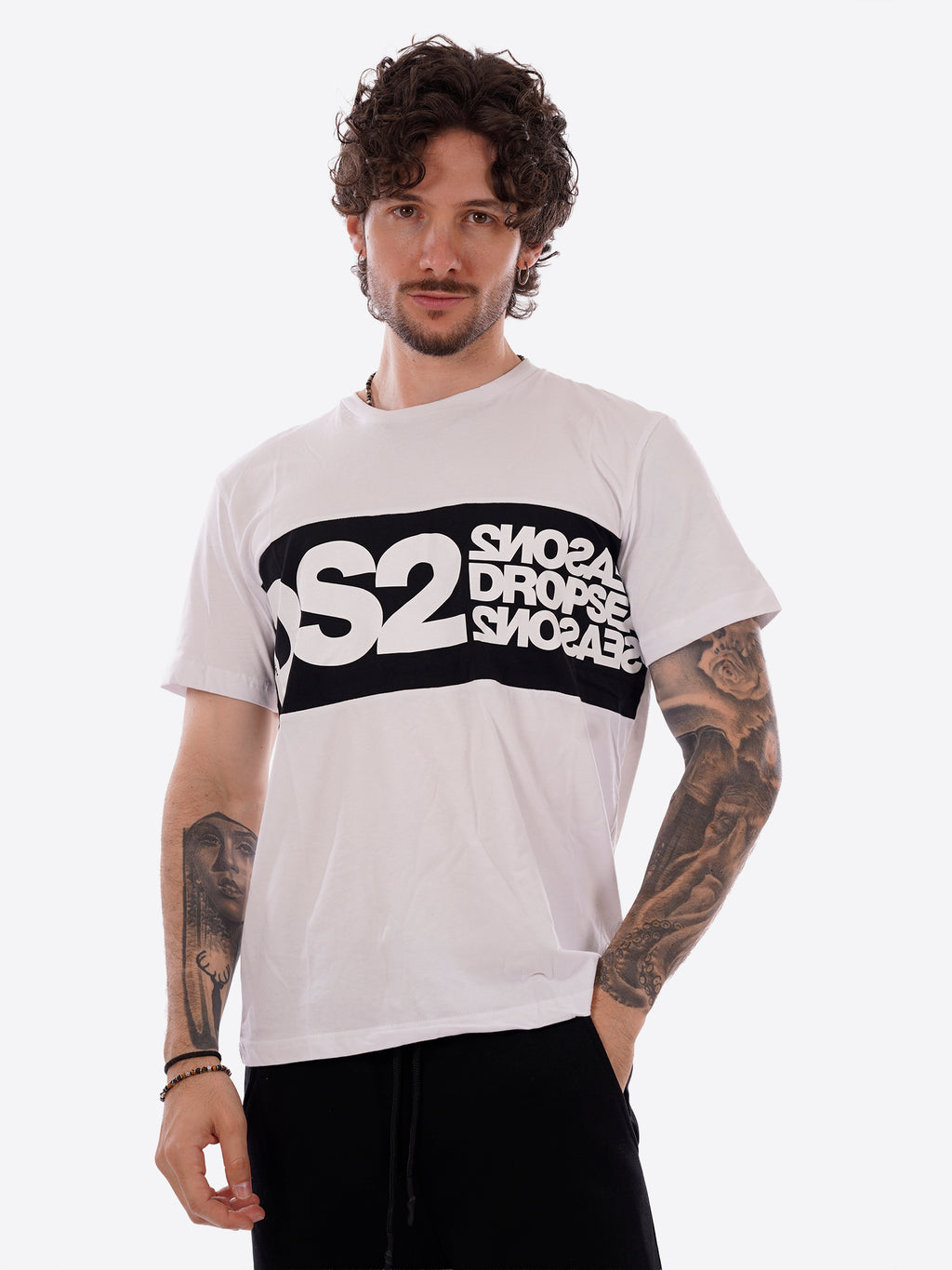 T-shirt DS2 da Uomo - bianco SS26214BIANCONERO
