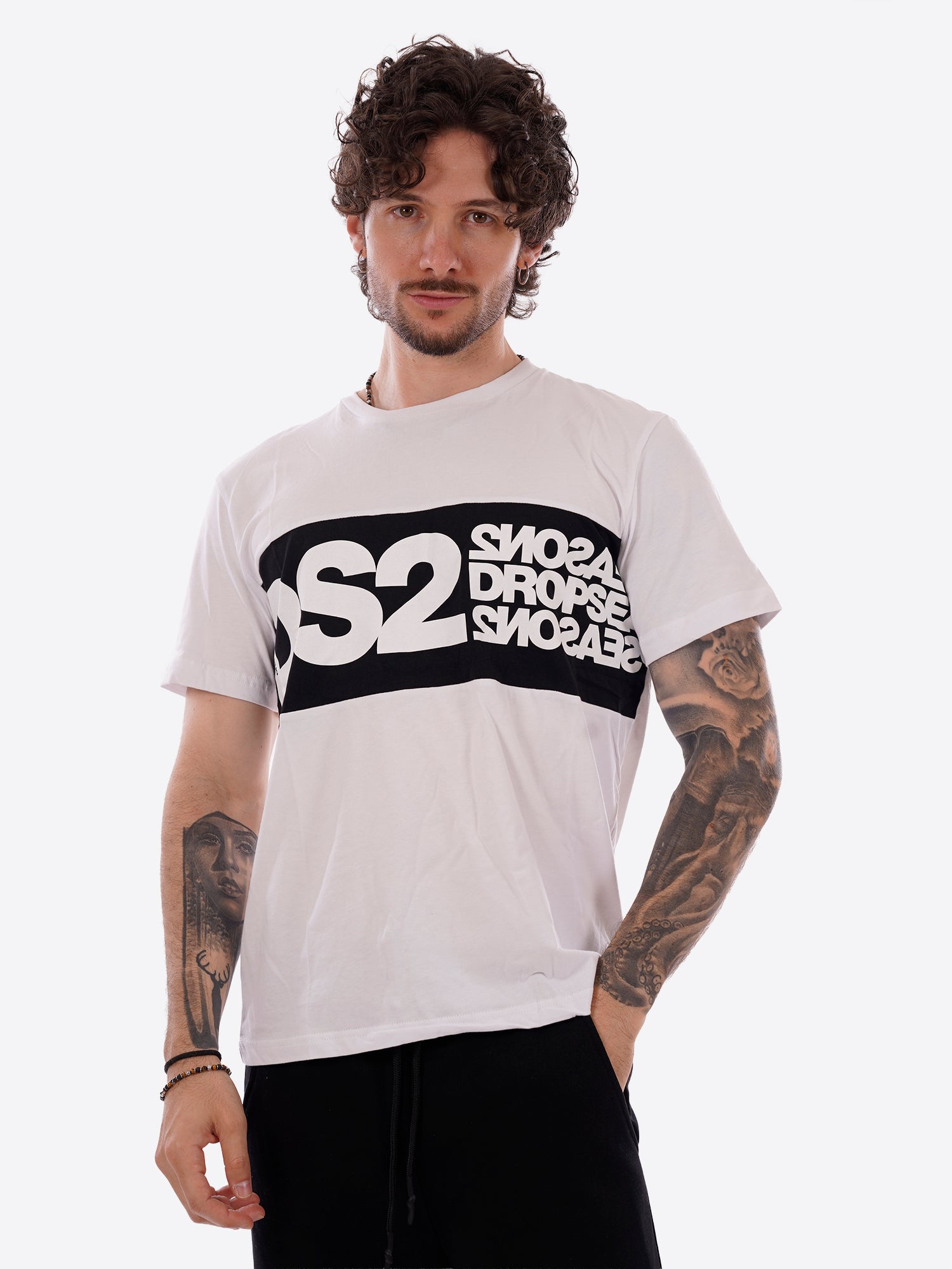 T-shirt DS2 da Uomo - bianco SS26214BIANCONERO