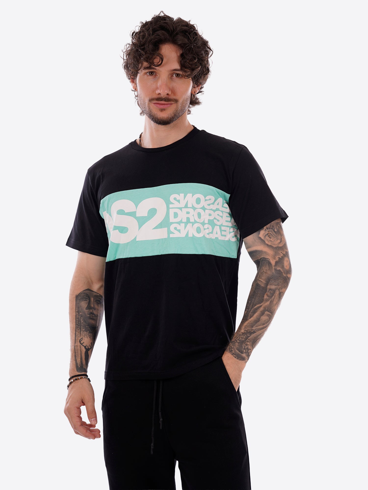 T-shirt DS2 da Uomo - bianco SS26214NEROMENTA