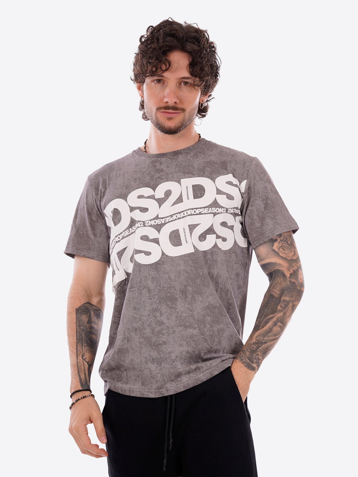 T-shirt DS2 da Uomo - grigio SS26264GRIGIO