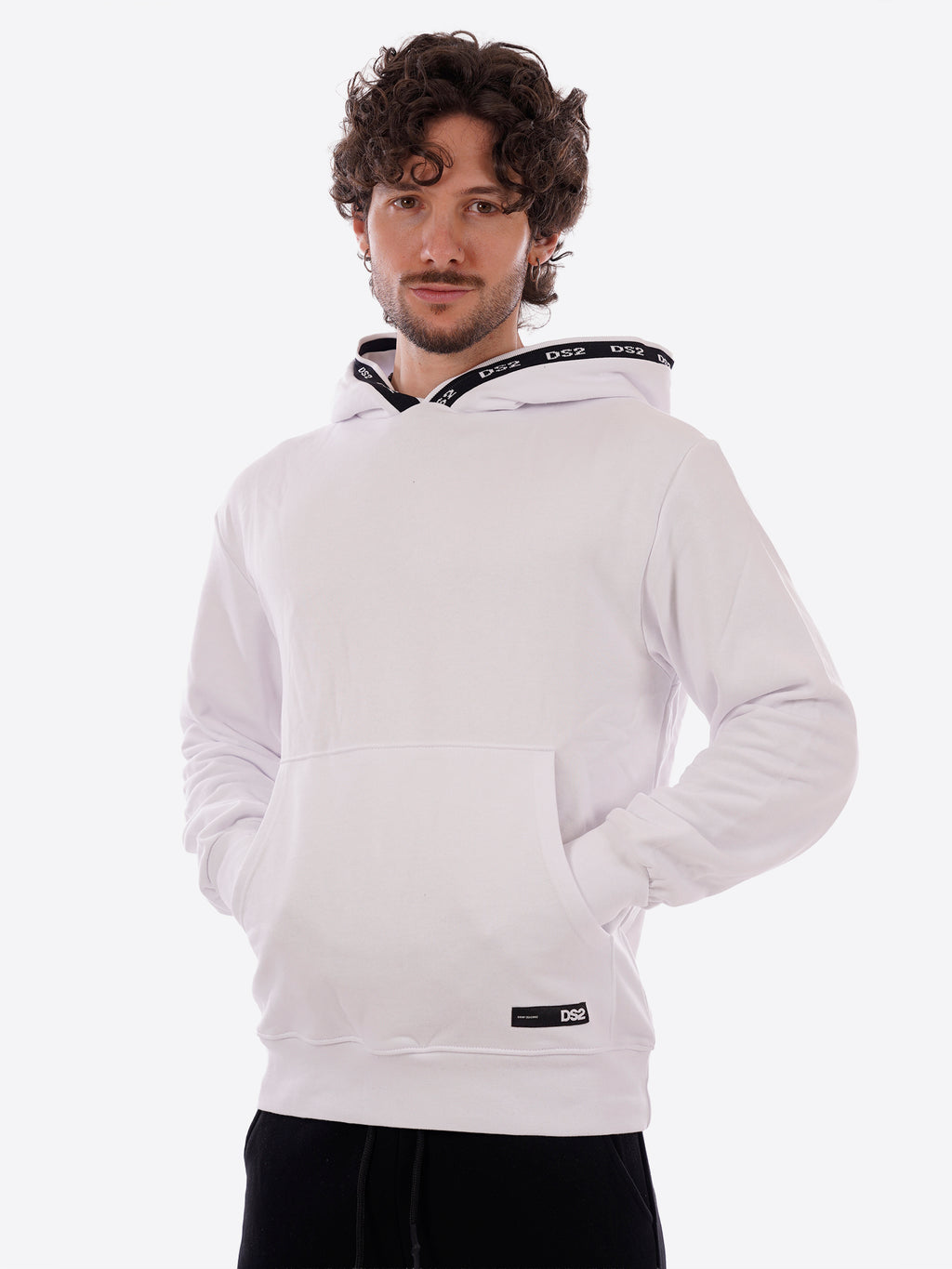Felpa Cappuccio DS2 da Uomo - bianco SS26302BIANCO