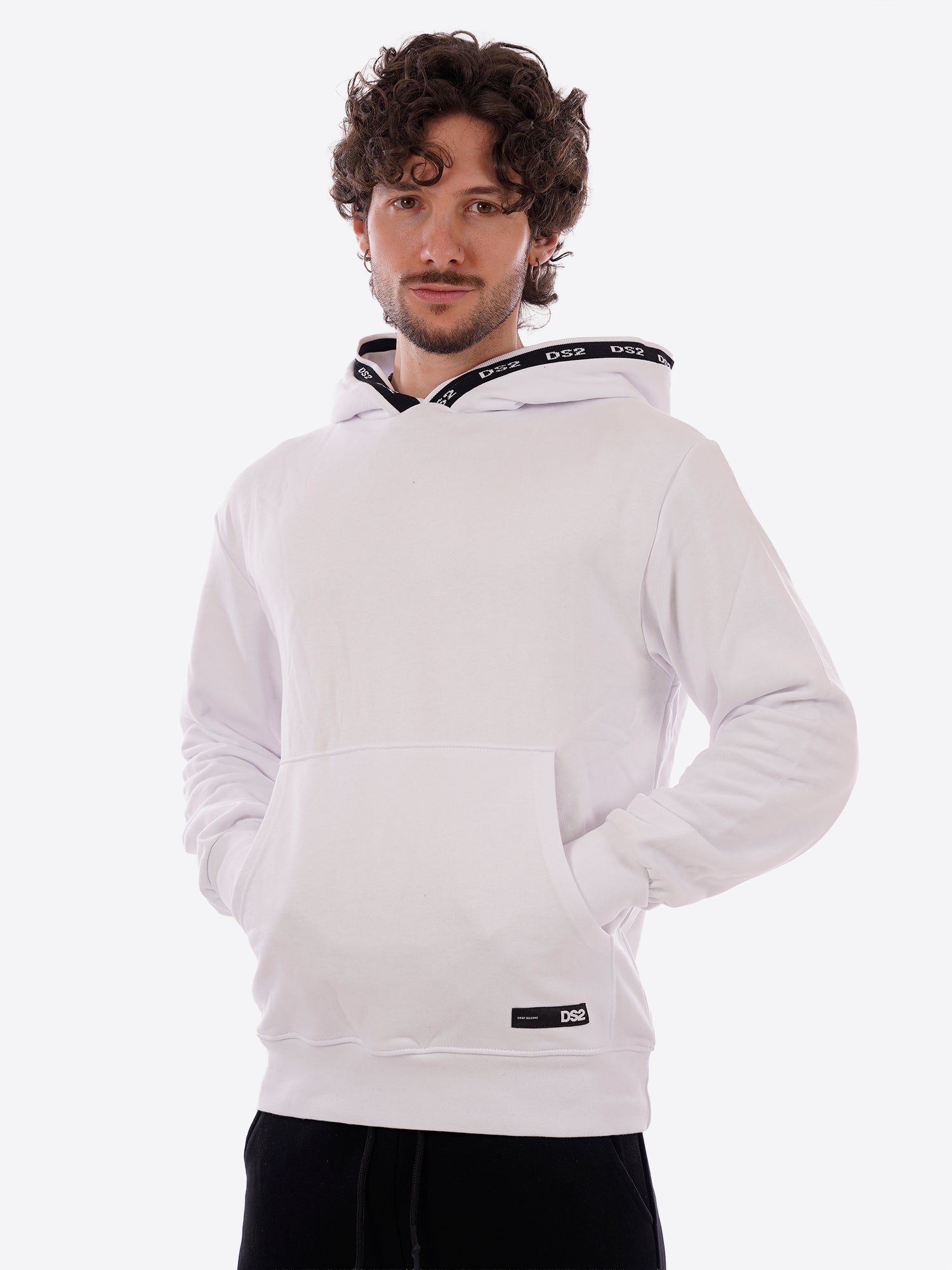 Felpa Cappuccio DS2 da Uomo - bianco SS26302BIANCO