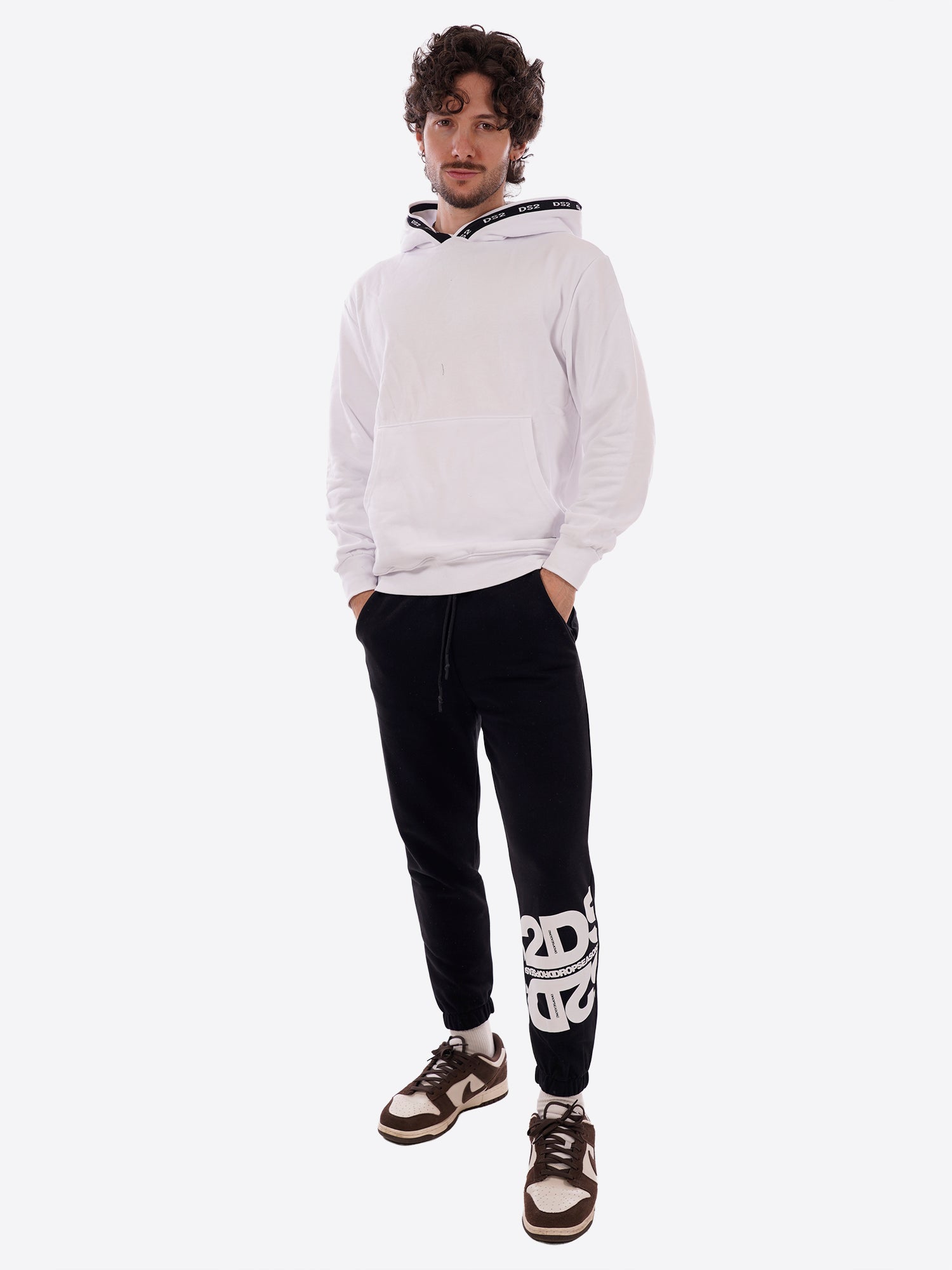 Felpa Cappuccio DS2 da Uomo - bianco SS26302BIANCO